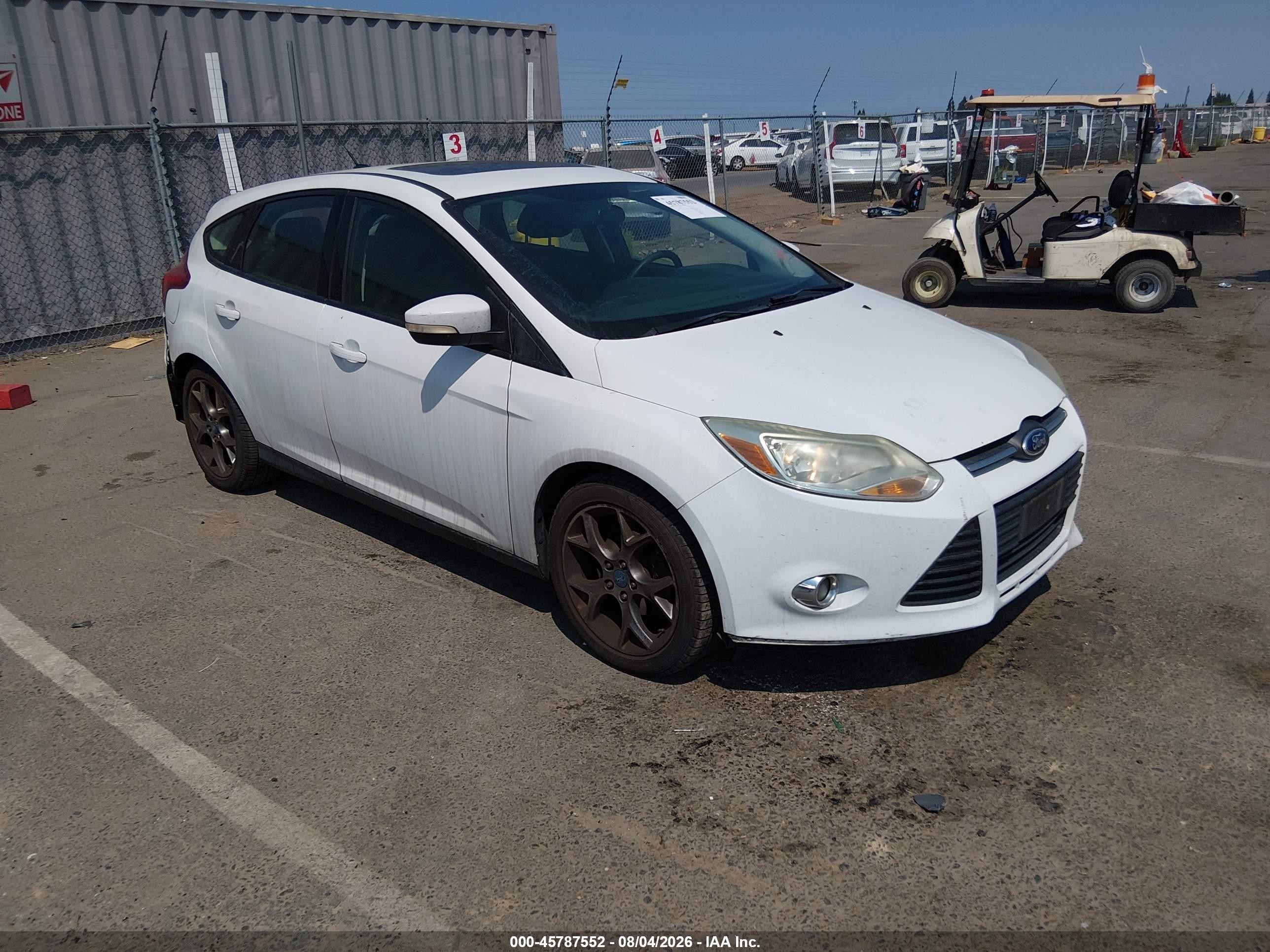 2013 Ford Focus Se White vin: 1FADP3K27DL273251