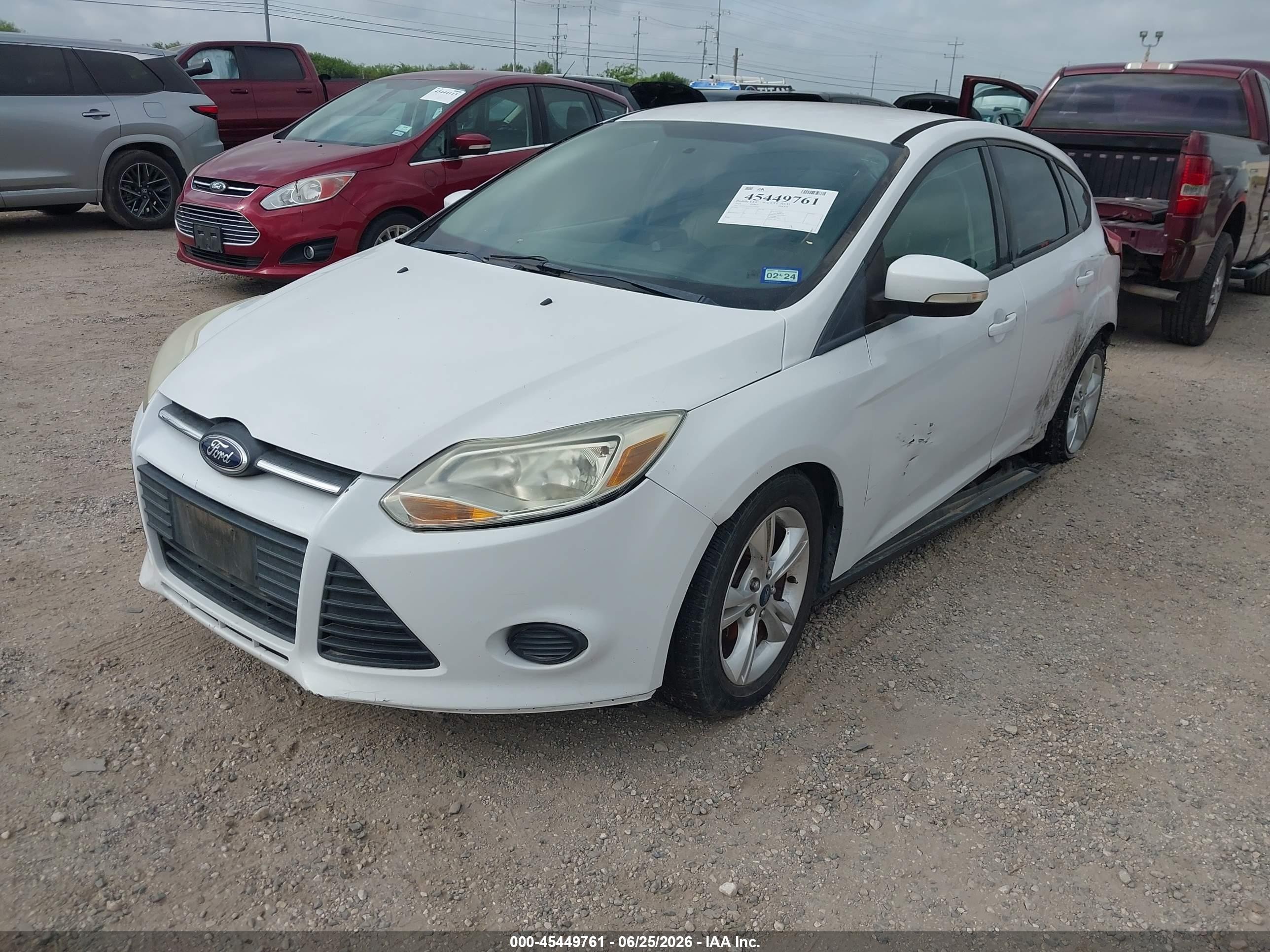 2014 Ford Focus Se White vin: 1FADP3K27EL130169