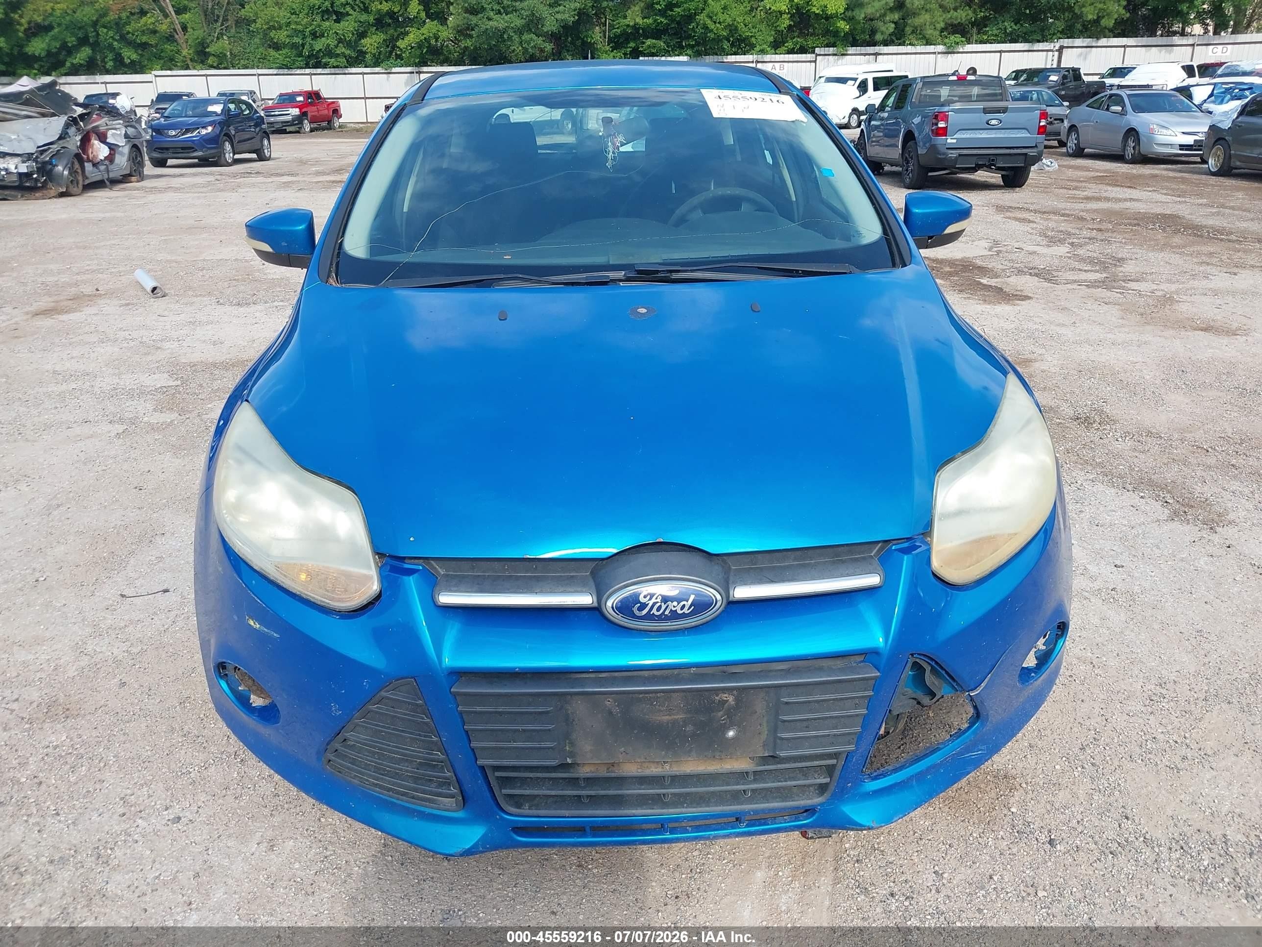 2014 Ford Focus Se Blue vin: 1FADP3K27EL137767