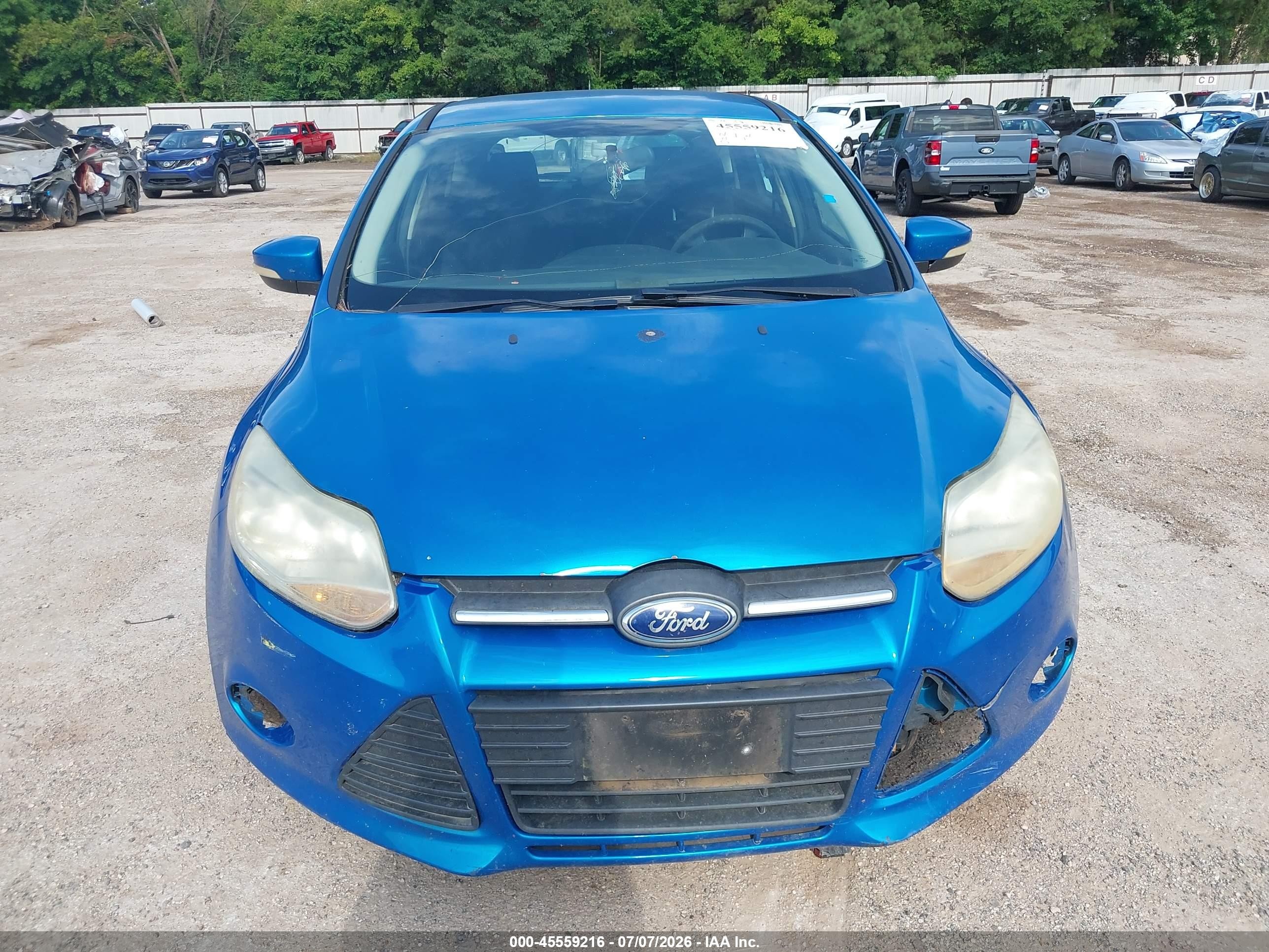 2014 Ford Focus Se Blue vin: 1FADP3K27EL137767