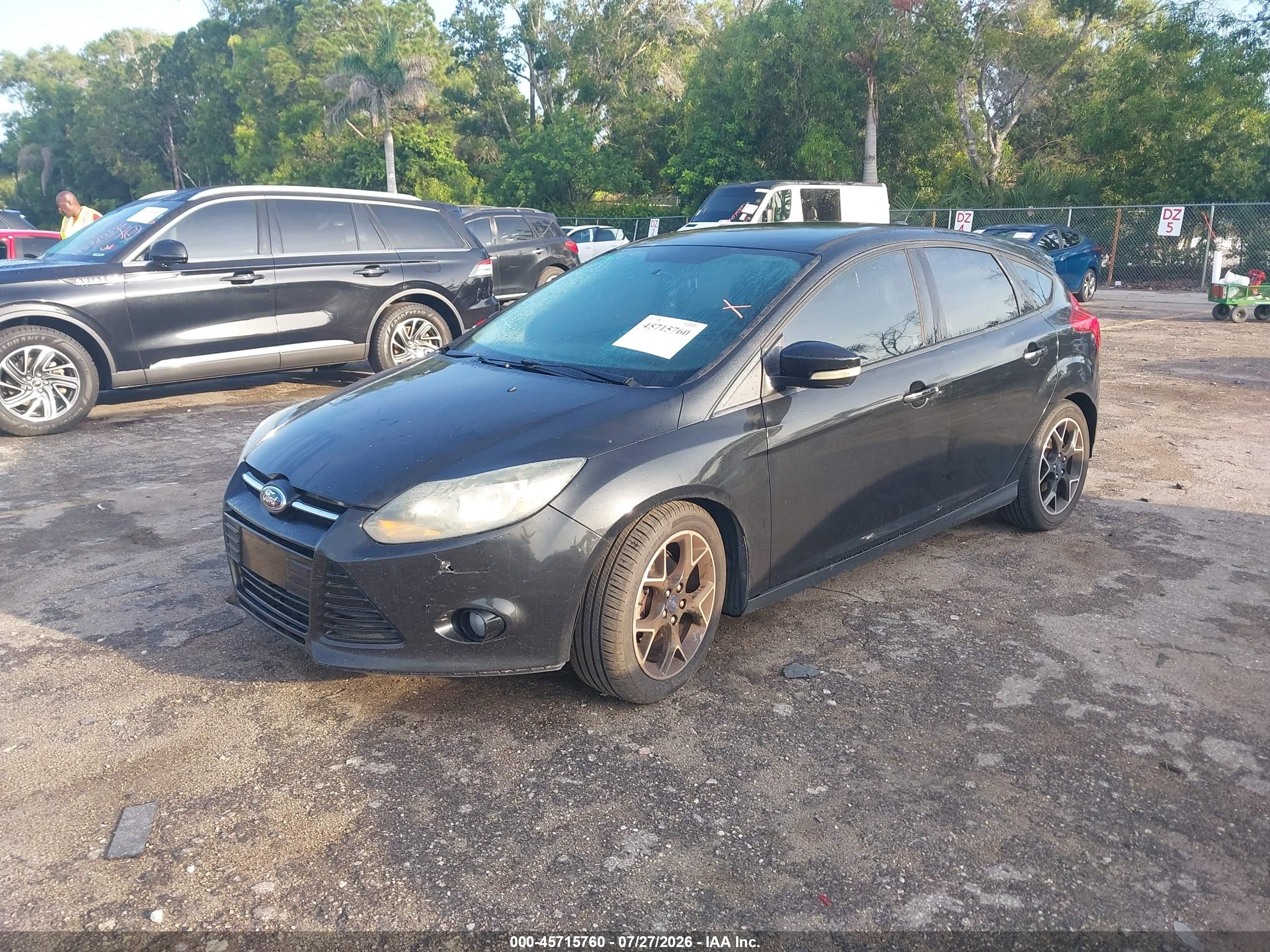 2014 Ford Focus Se Black vin: 1FADP3K27EL268715