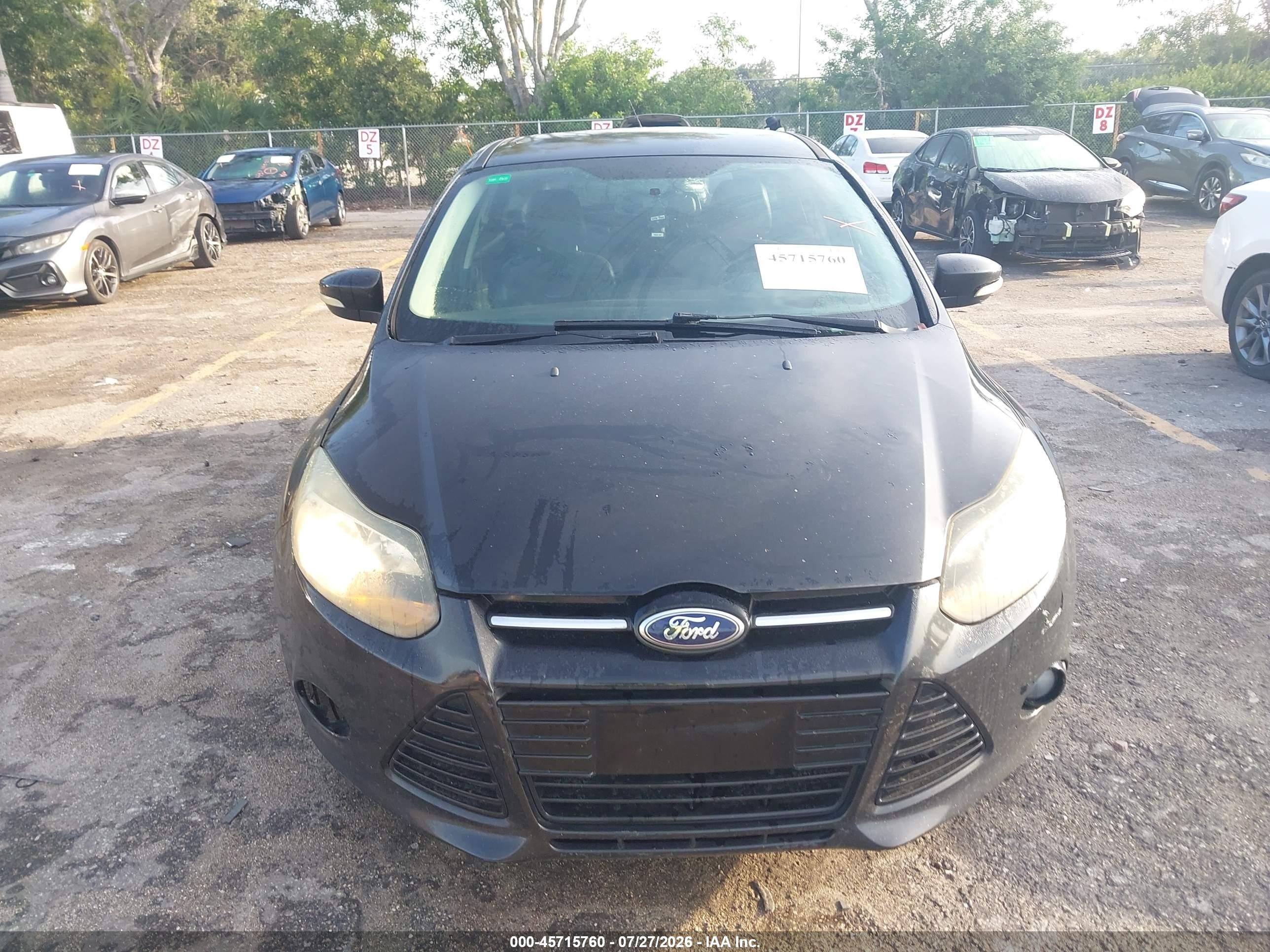 2014 Ford Focus Se Black vin: 1FADP3K27EL268715
