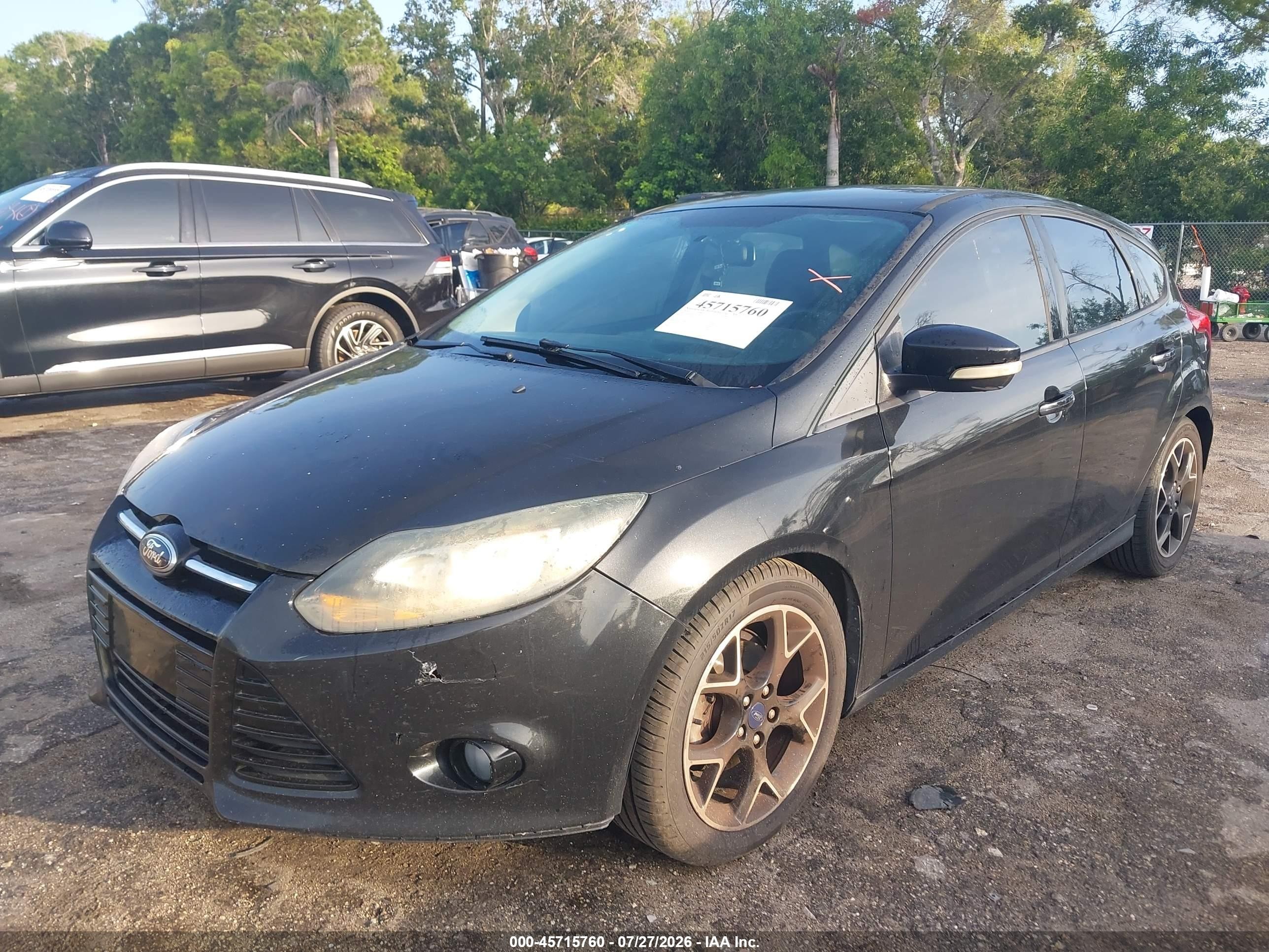 2014 Ford Focus Se Black vin: 1FADP3K27EL268715