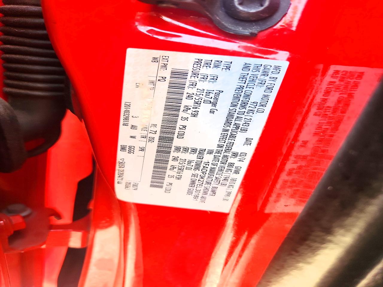 2014 Ford Focus Se Red vin: 1FADP3K27EL301891