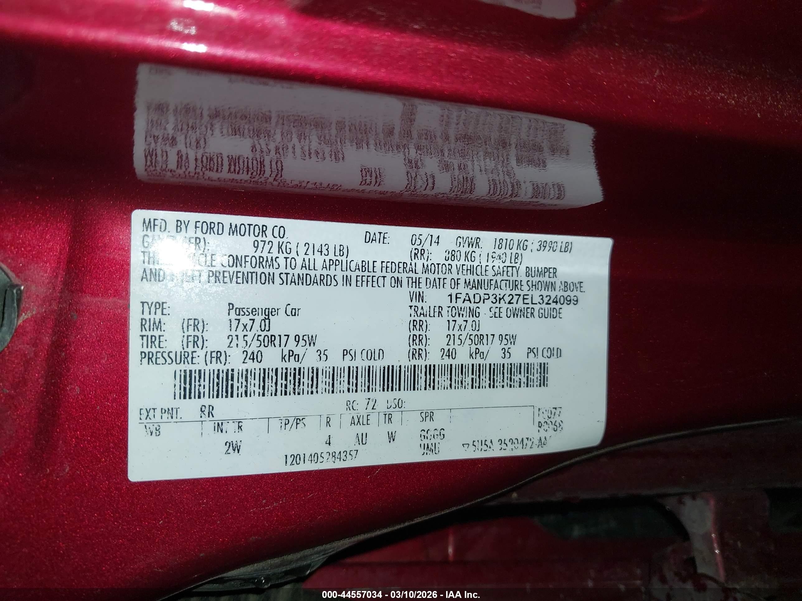 2014 Ford Focus Se Red vin: 1FADP3K27EL324099