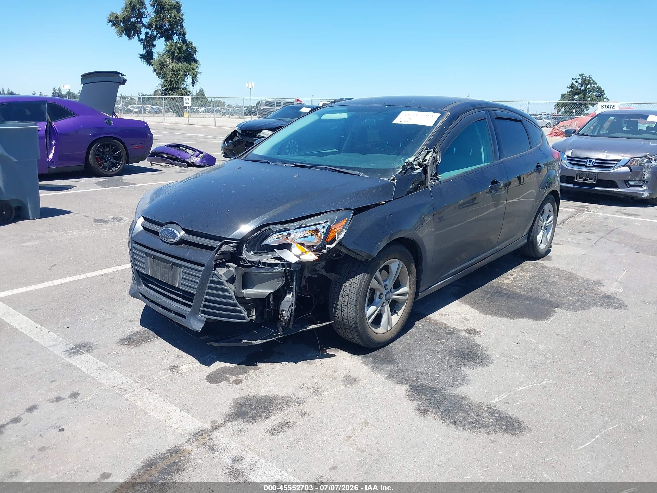 2014 Ford Focus Se Black vin: 1FADP3K27EL414143