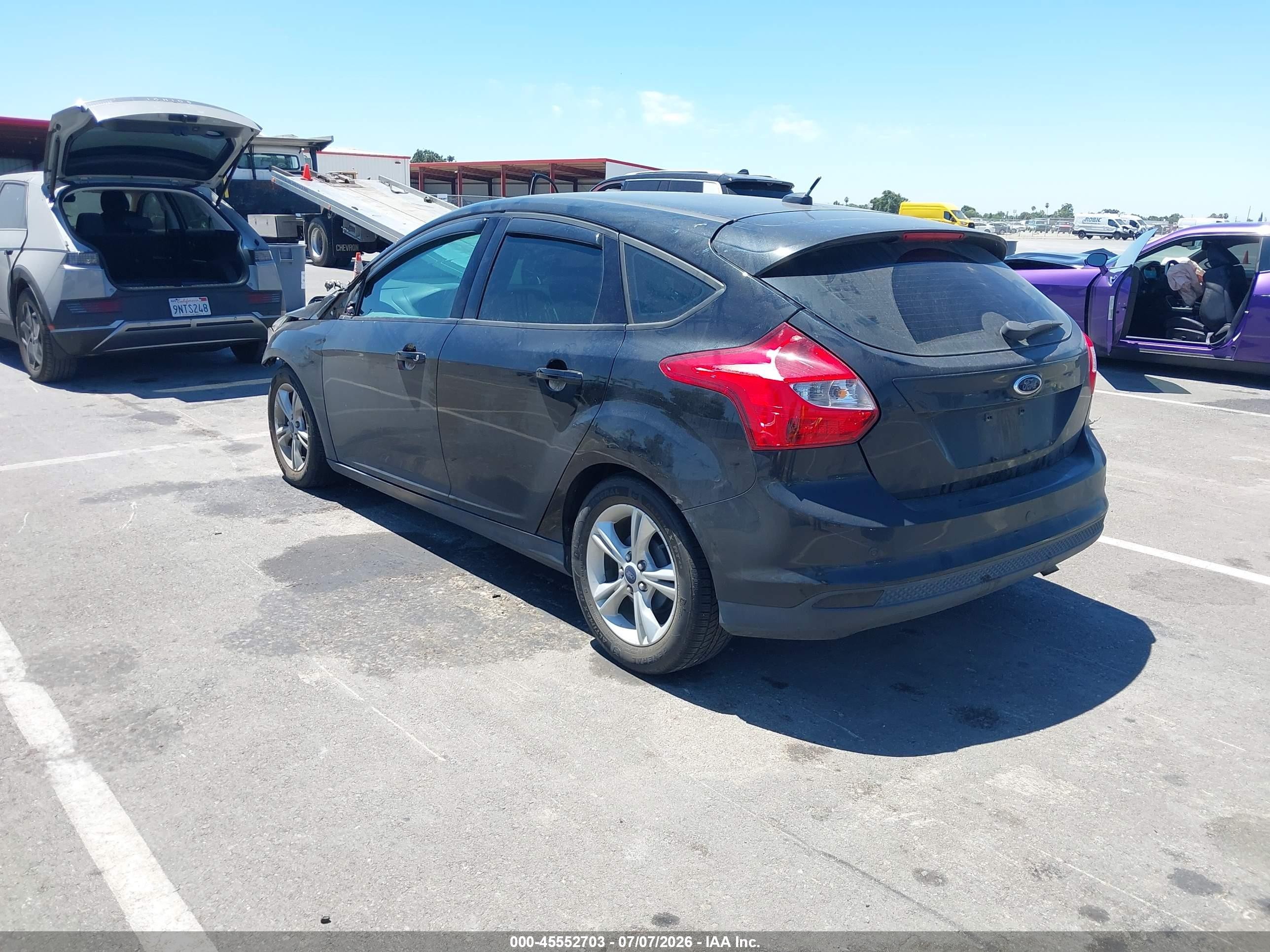 2014 Ford Focus Se Black vin: 1FADP3K27EL414143