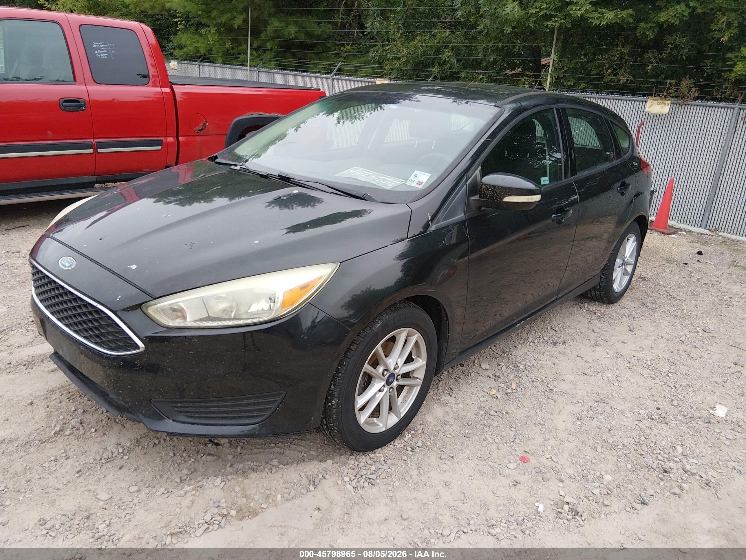 2015 Ford Focus Se Black vin: 1FADP3K27FL263340
