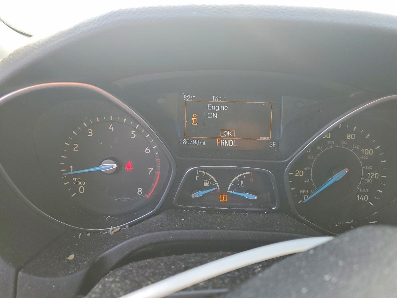 2015 Ford Focus Se Gray vin: 1FADP3K27FL365978