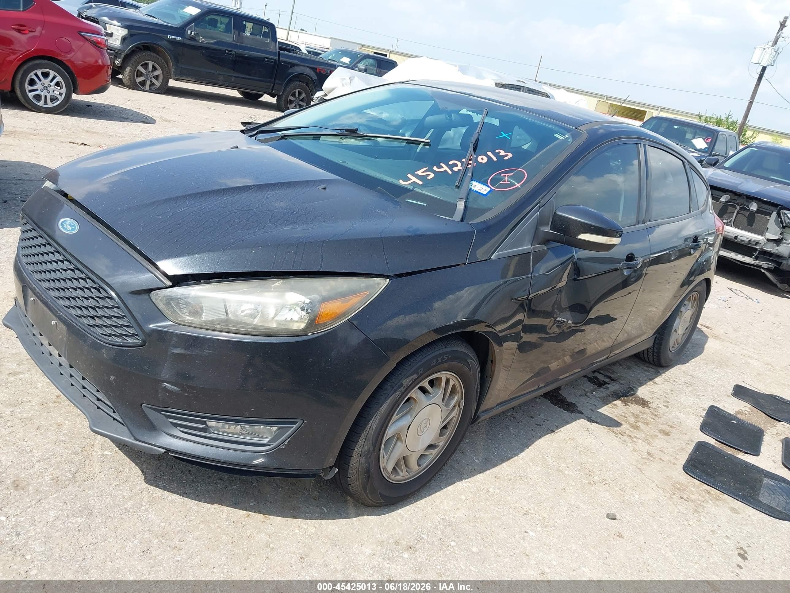 2015 Ford Focus Se Black vin: 1FADP3K27FL386863