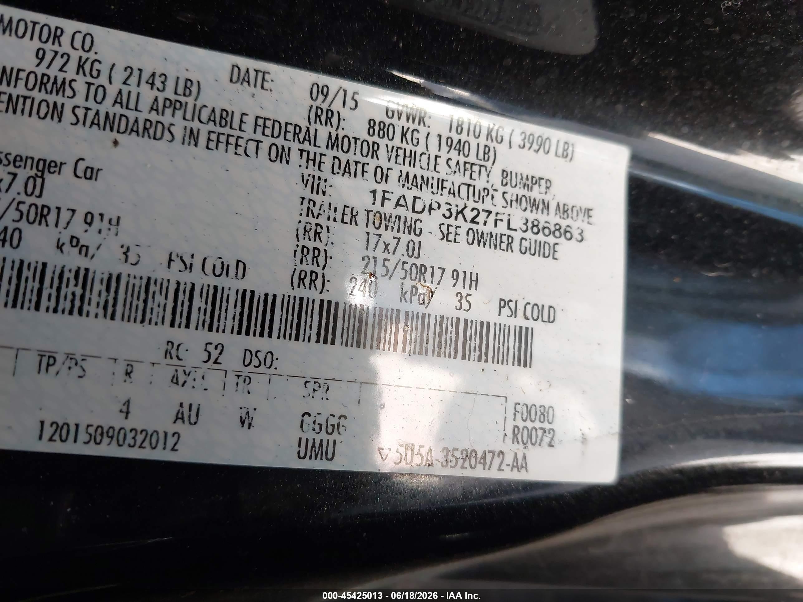 2015 Ford Focus Se Black vin: 1FADP3K27FL386863