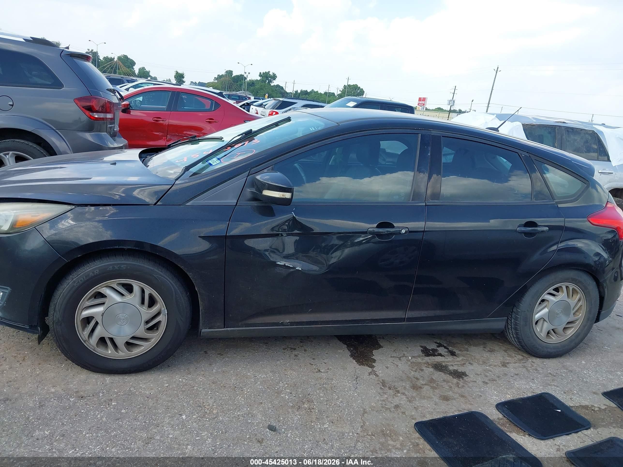 2015 Ford Focus Se Black vin: 1FADP3K27FL386863