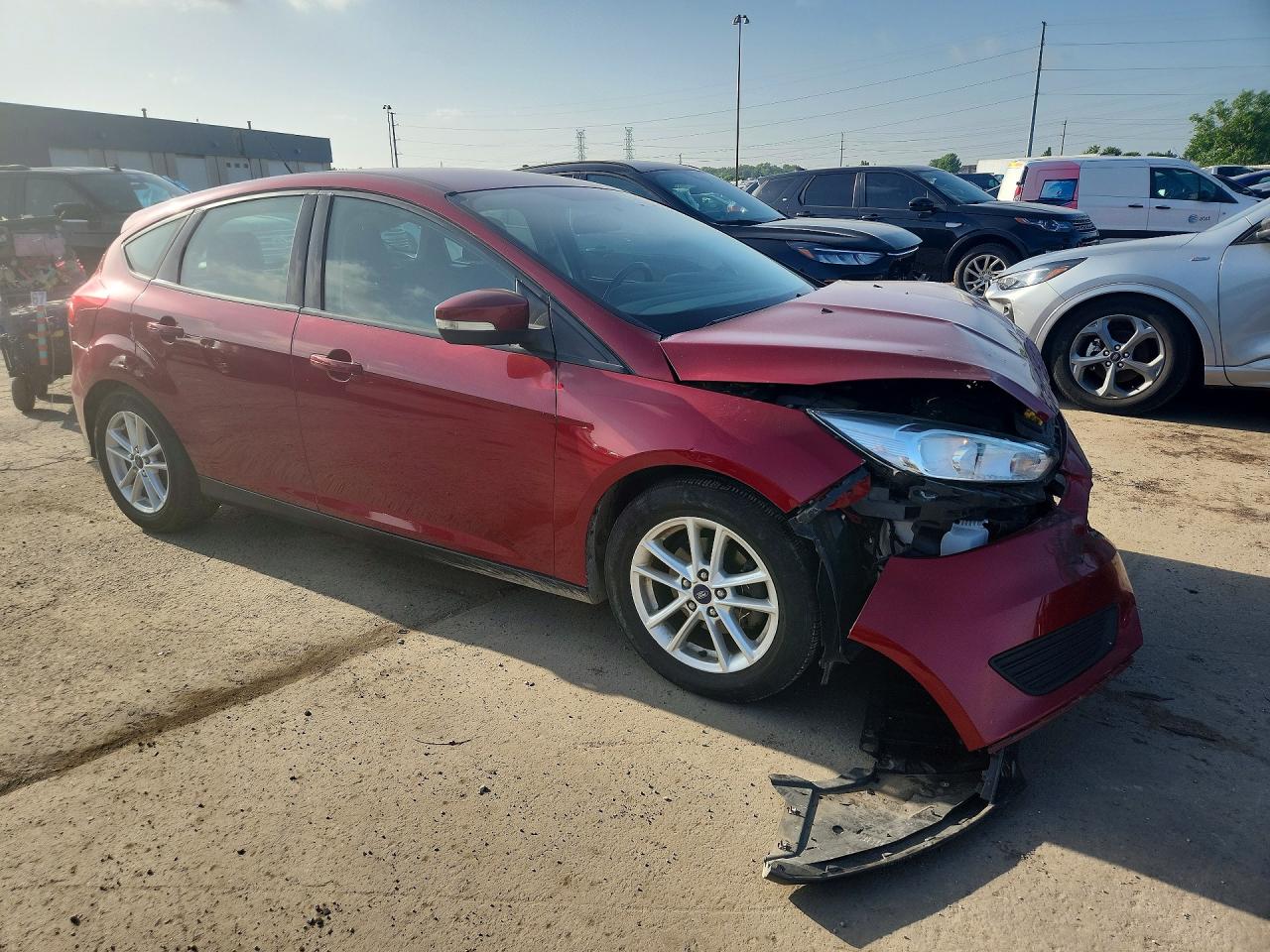 2016 Ford Focus Se Red vin: 1FADP3K27GL359308