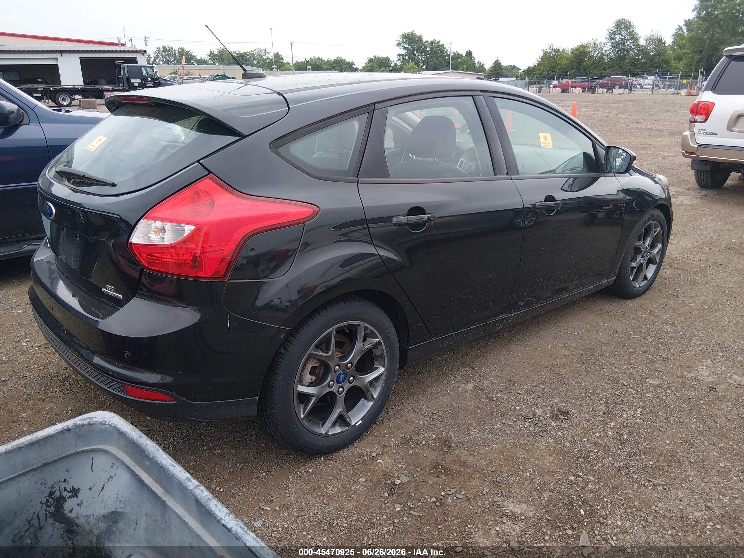 2013 Ford Focus Se Black vin: 1FADP3K28DL176186