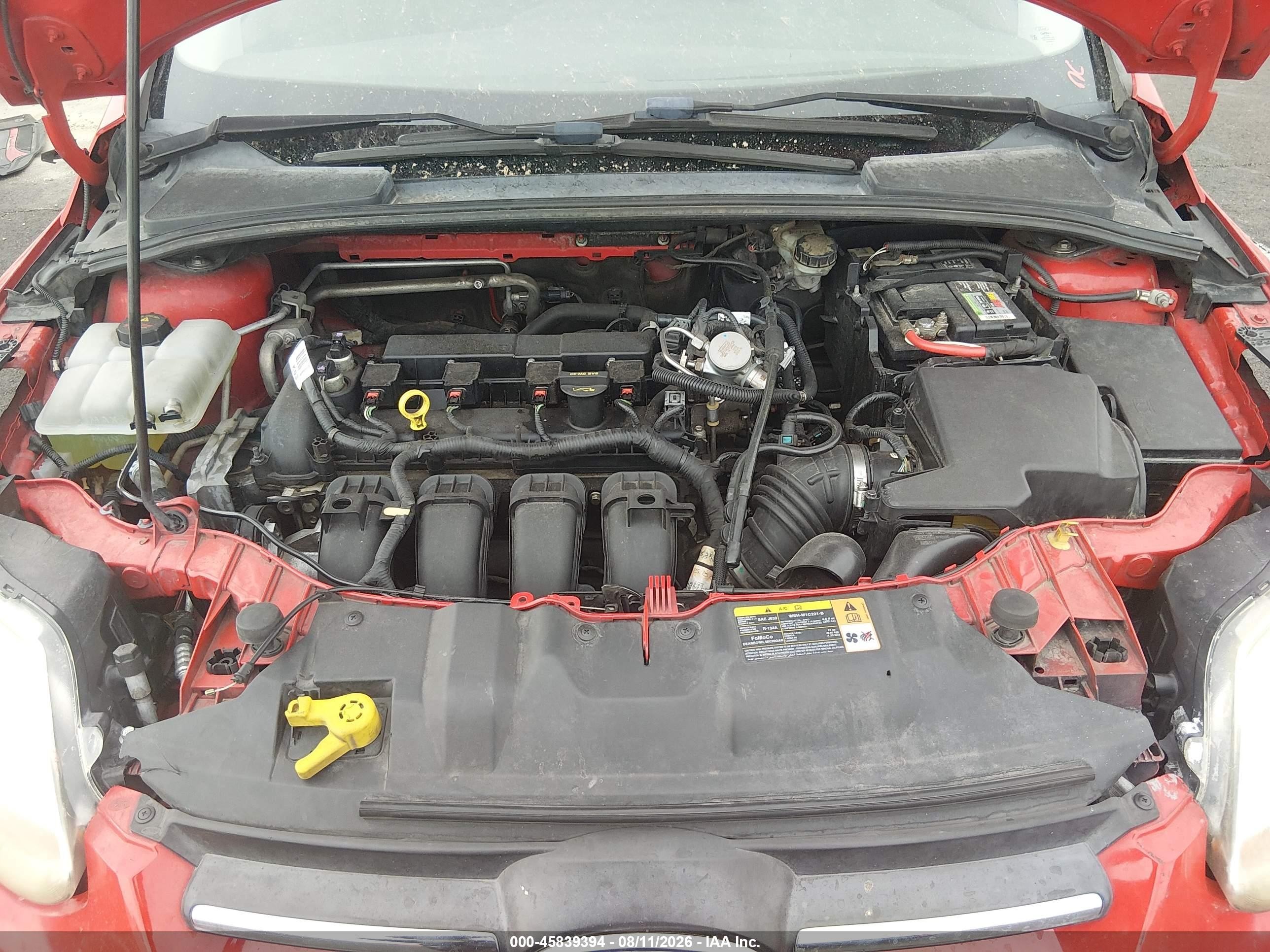 2013 Ford Focus Se Red vin: 1FADP3K28DL290480
