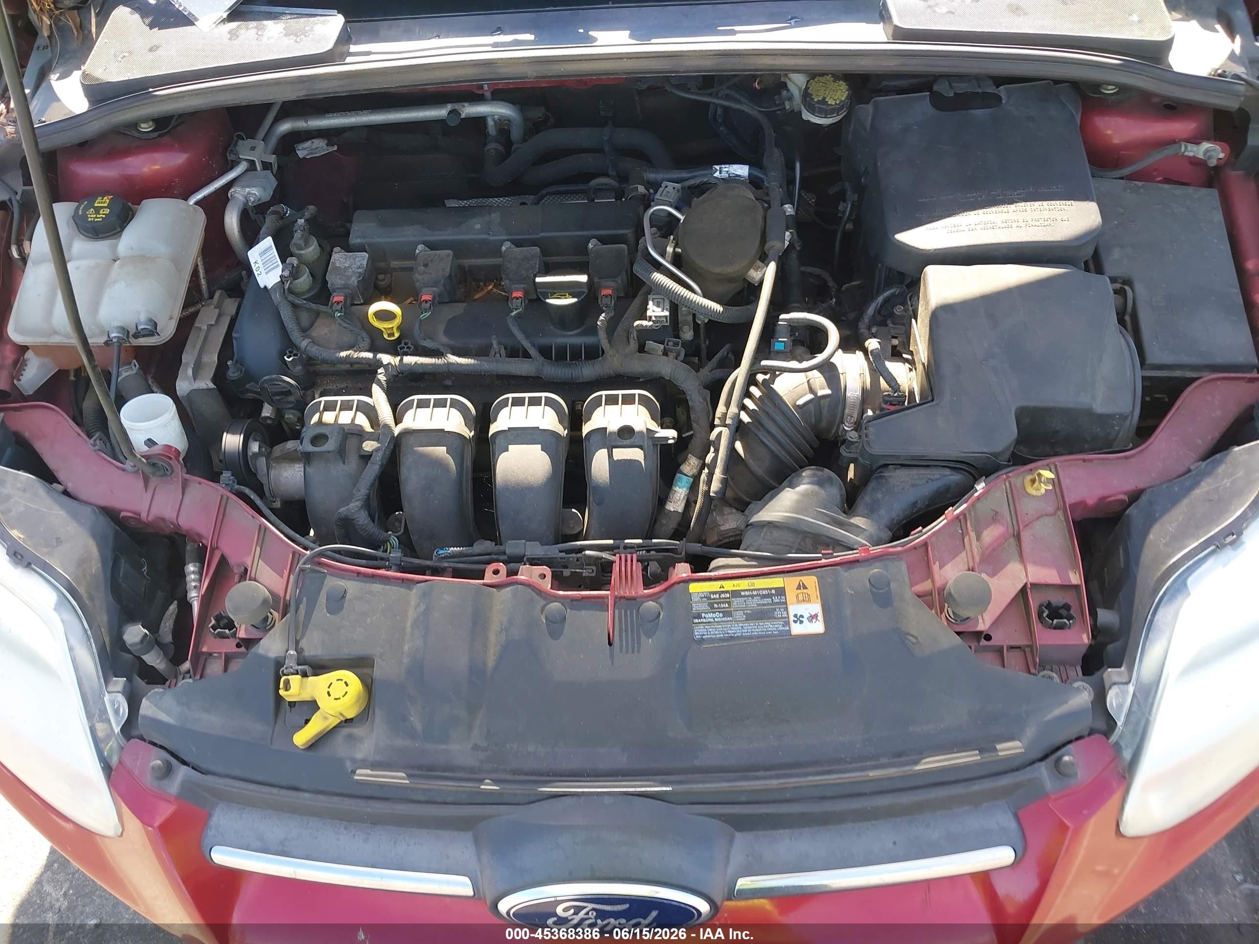 2014 Ford Focus Se Red vin: 1FADP3K28EL209379