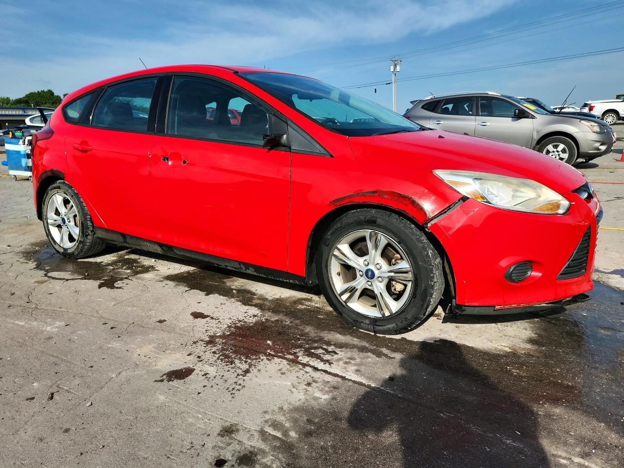 2014 Ford Focus Se Red vin: 1FADP3K28EL243340