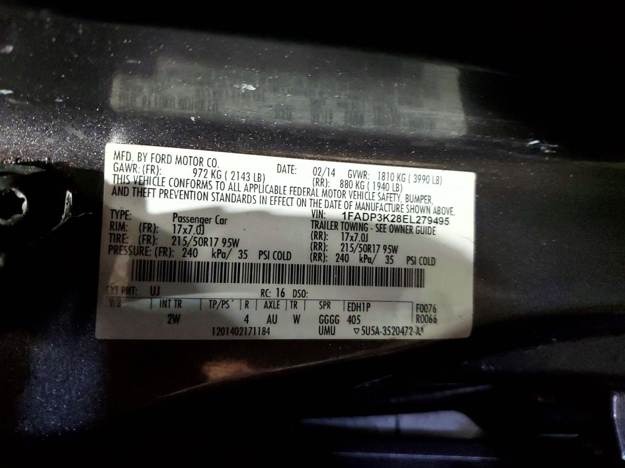 2014 Ford Focus Se Gray vin: 1FADP3K28EL279495