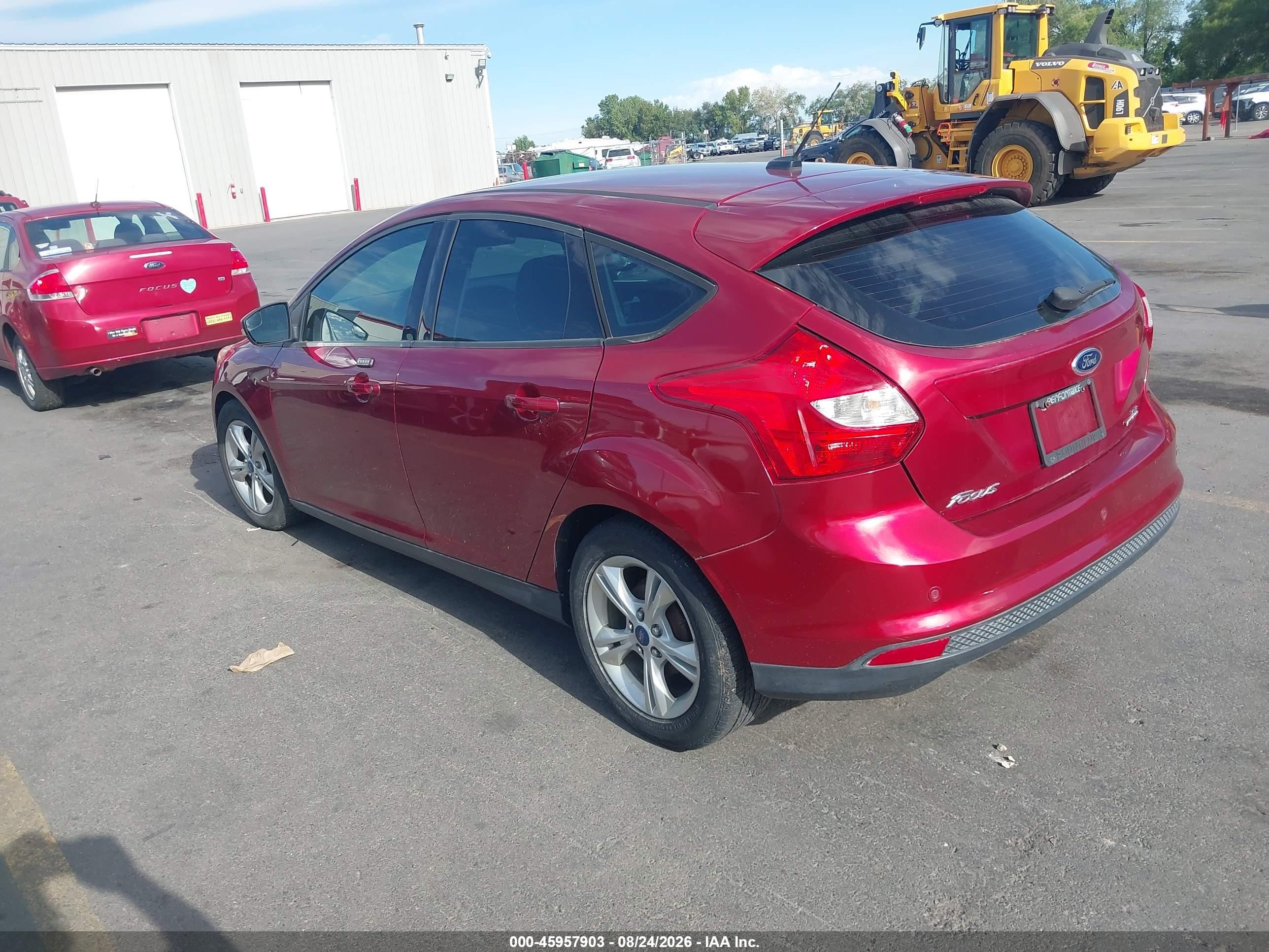 2014 Ford Focus Se Burgundy vin: 1FADP3K28EL300264