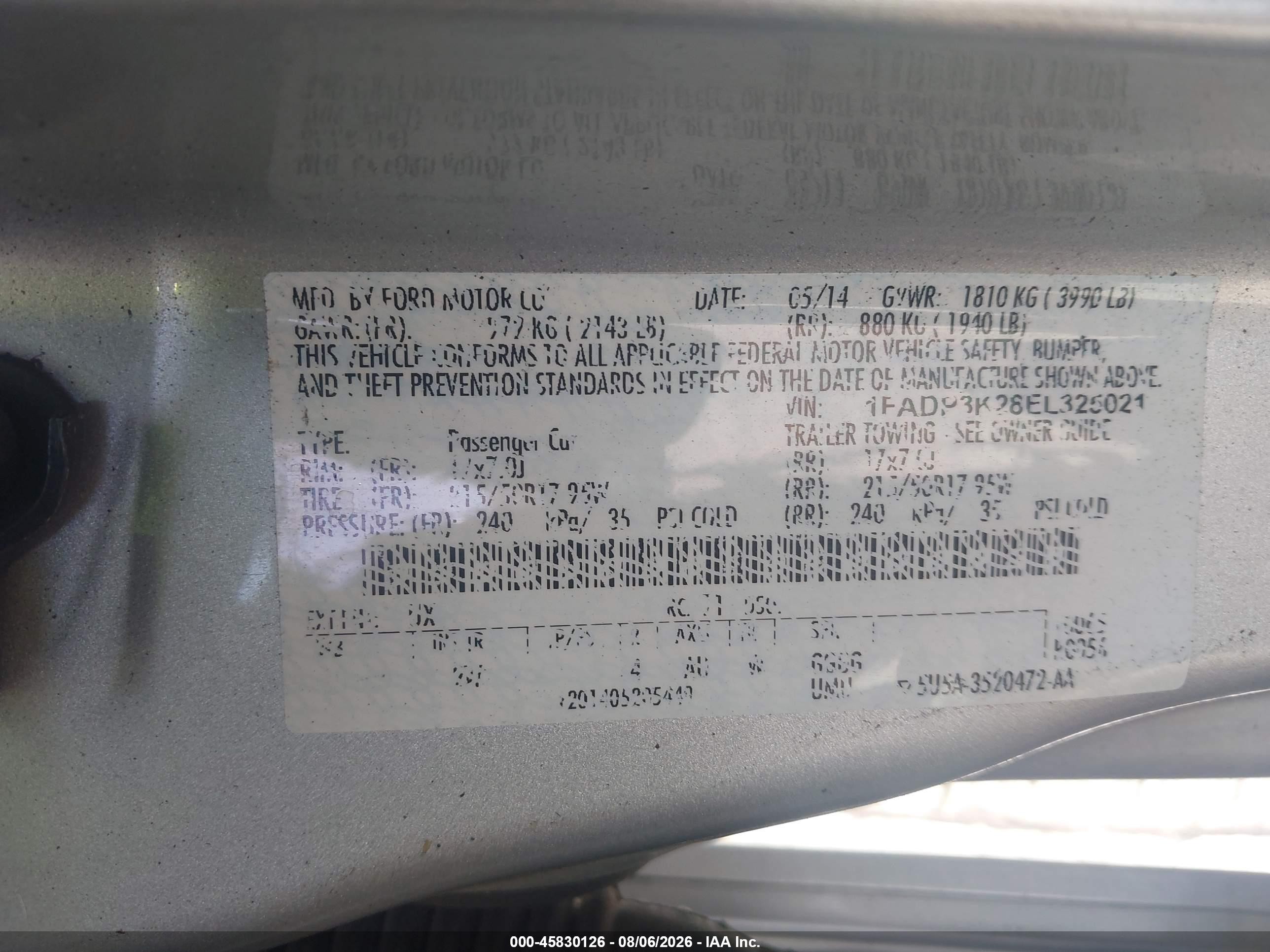 2014 Ford Focus Se Gray vin: 1FADP3K28EL325021