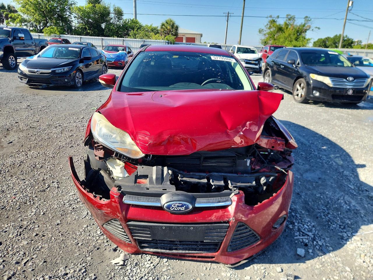 2014 Ford Focus Se Burgundy vin: 1FADP3K28EL345897