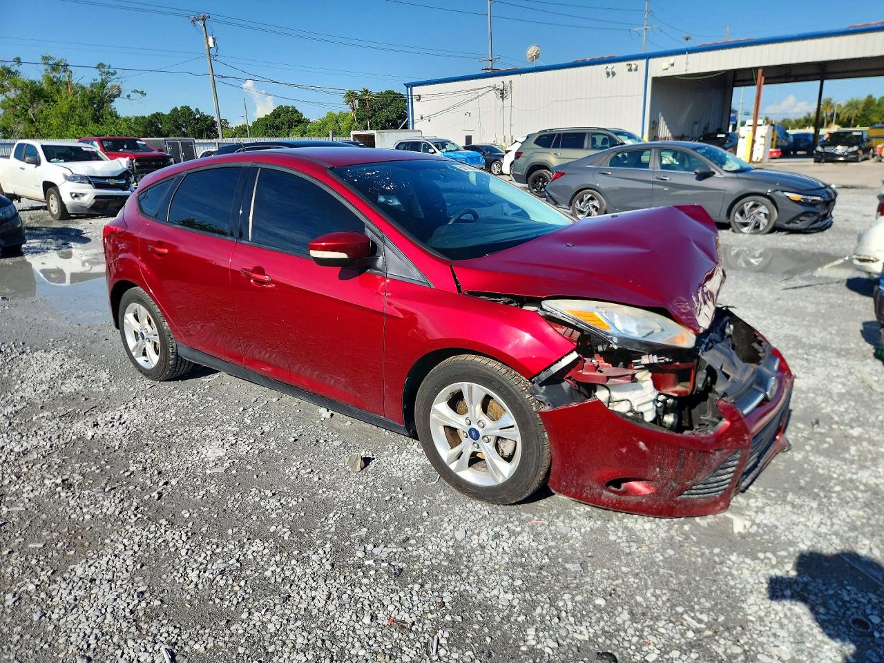 2014 Ford Focus Se Burgundy vin: 1FADP3K28EL345897