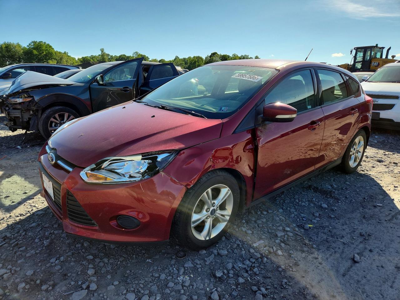 2014 Ford Focus Se Red vin: 1FADP3K28EL377703
