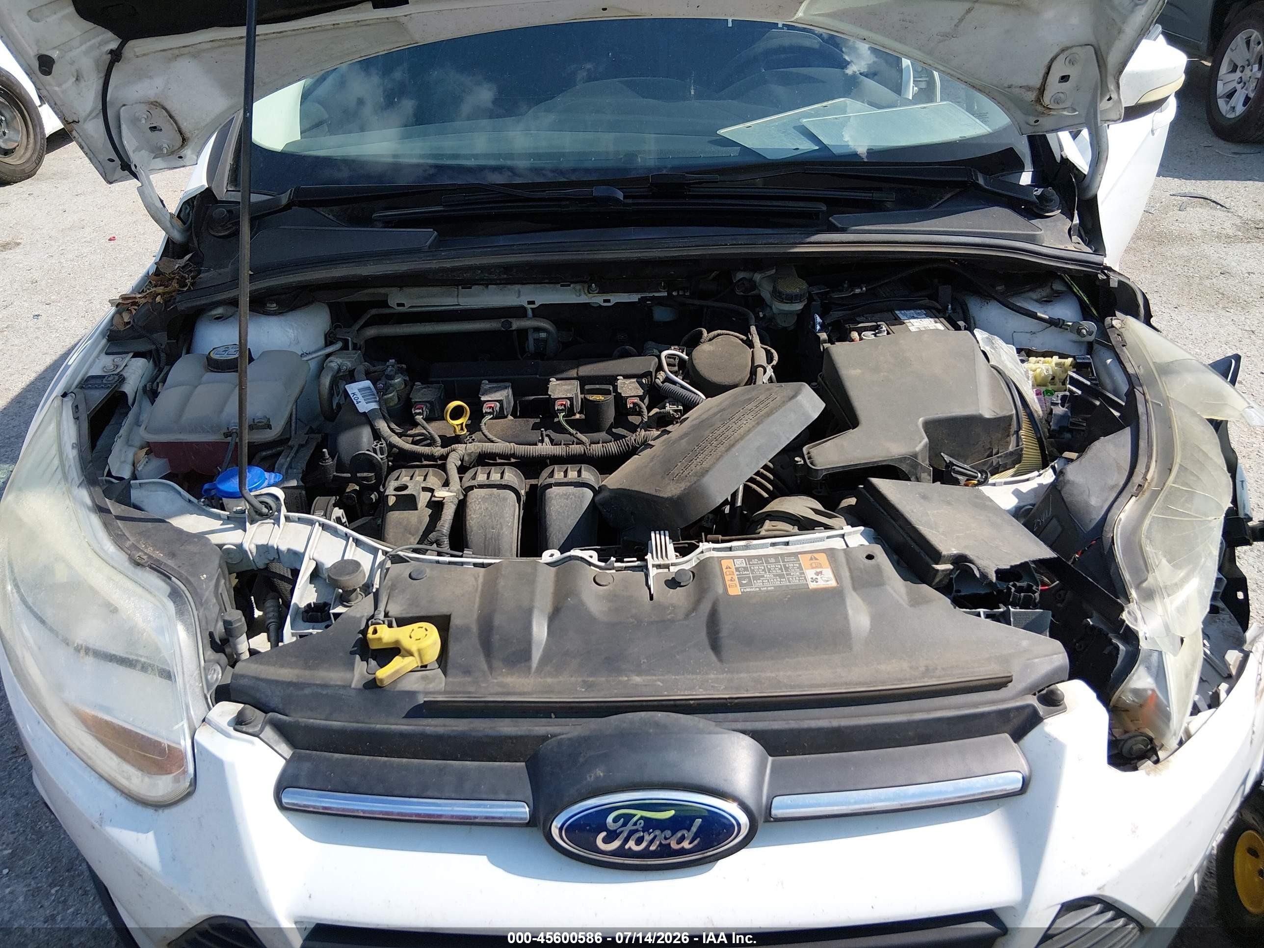 2014 Ford Focus Se White vin: 1FADP3K28EL387289
