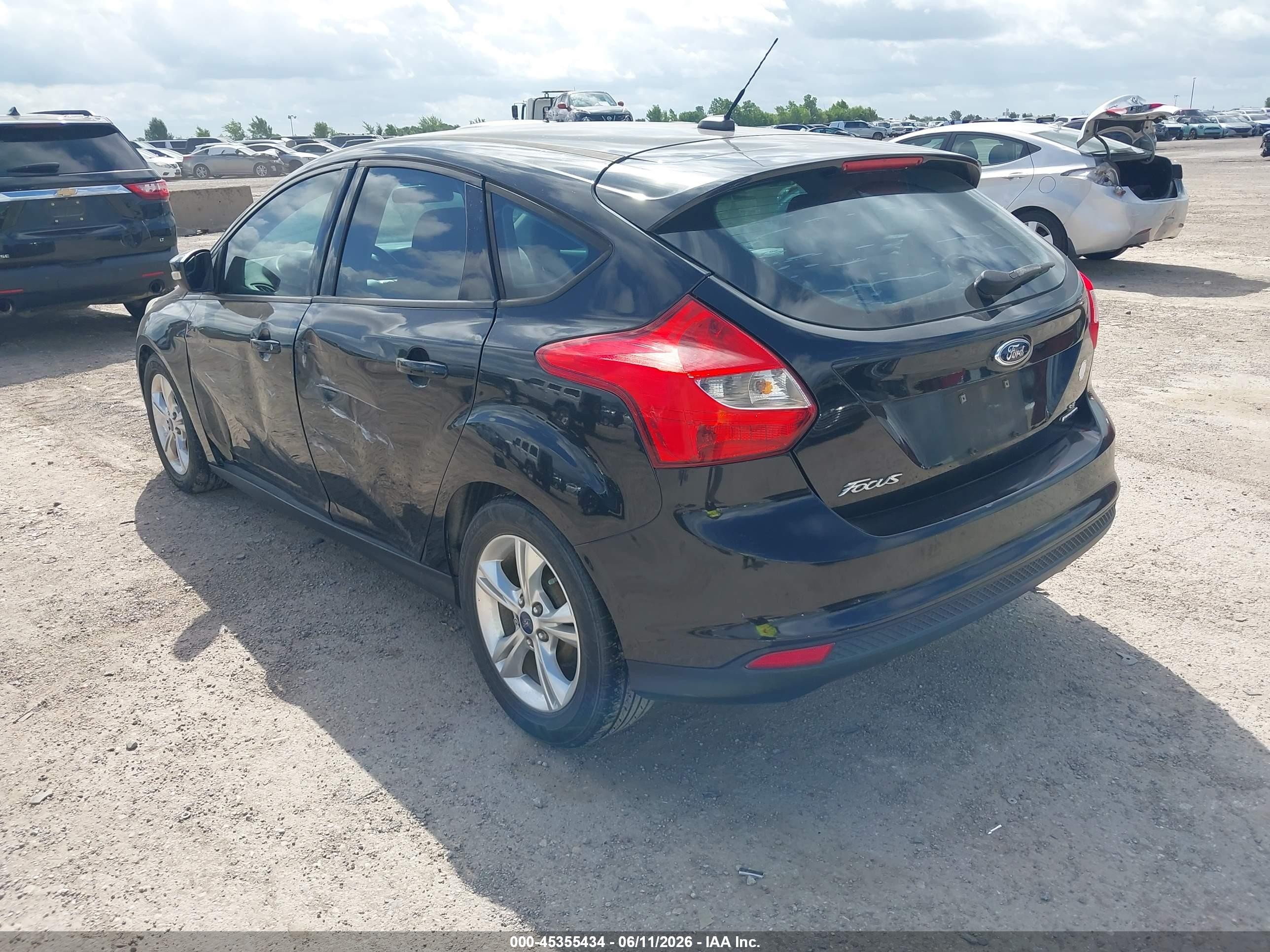 2014 Ford Focus Se Black vin: 1FADP3K28EL389799