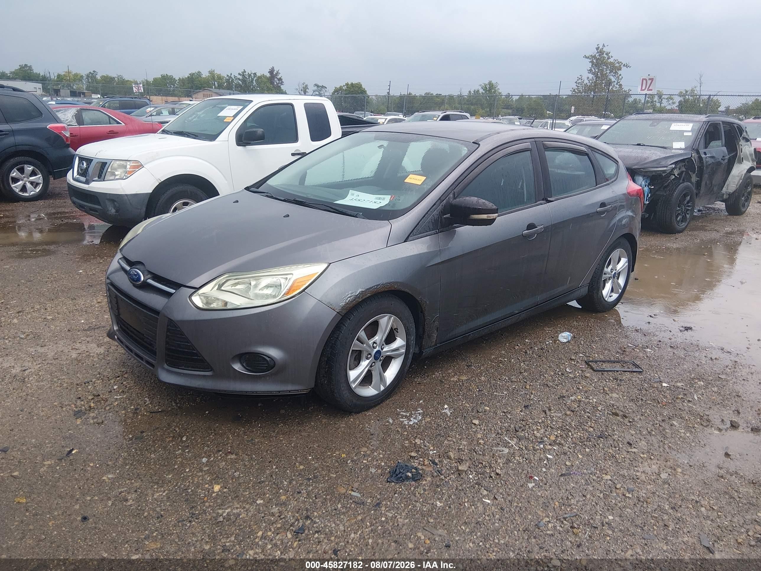 2014 Ford Focus Se Gray vin: 1FADP3K28EL392959