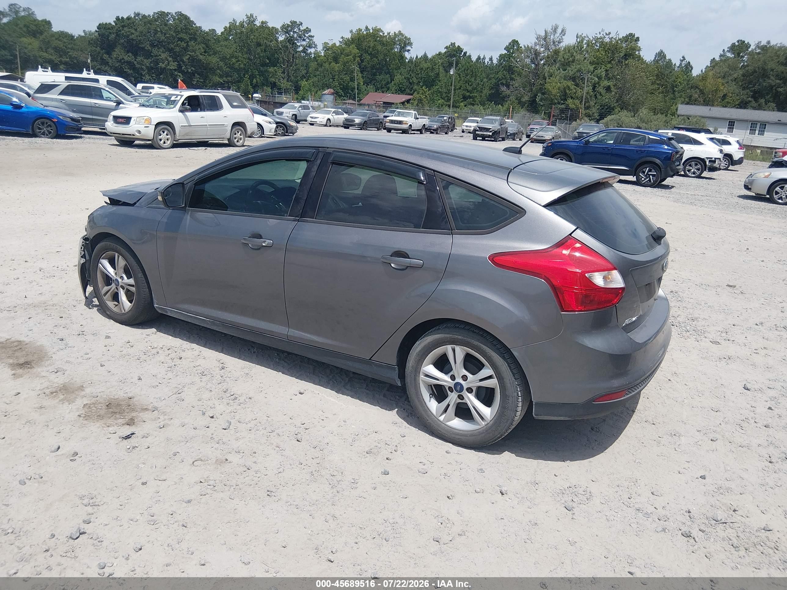 2014 Ford Focus Se Gray vin: 1FADP3K28EL427399