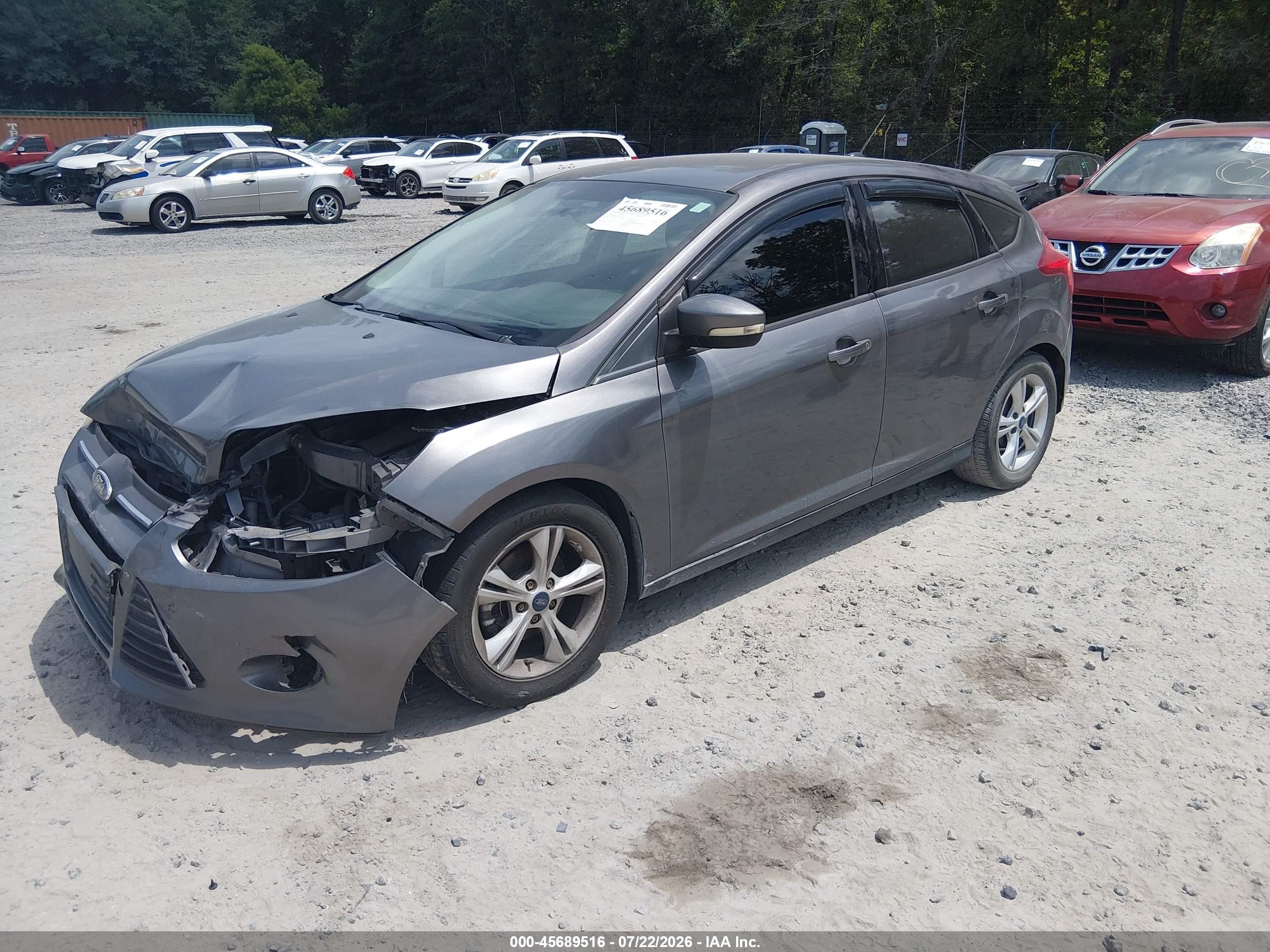 2014 Ford Focus Se Gray vin: 1FADP3K28EL427399