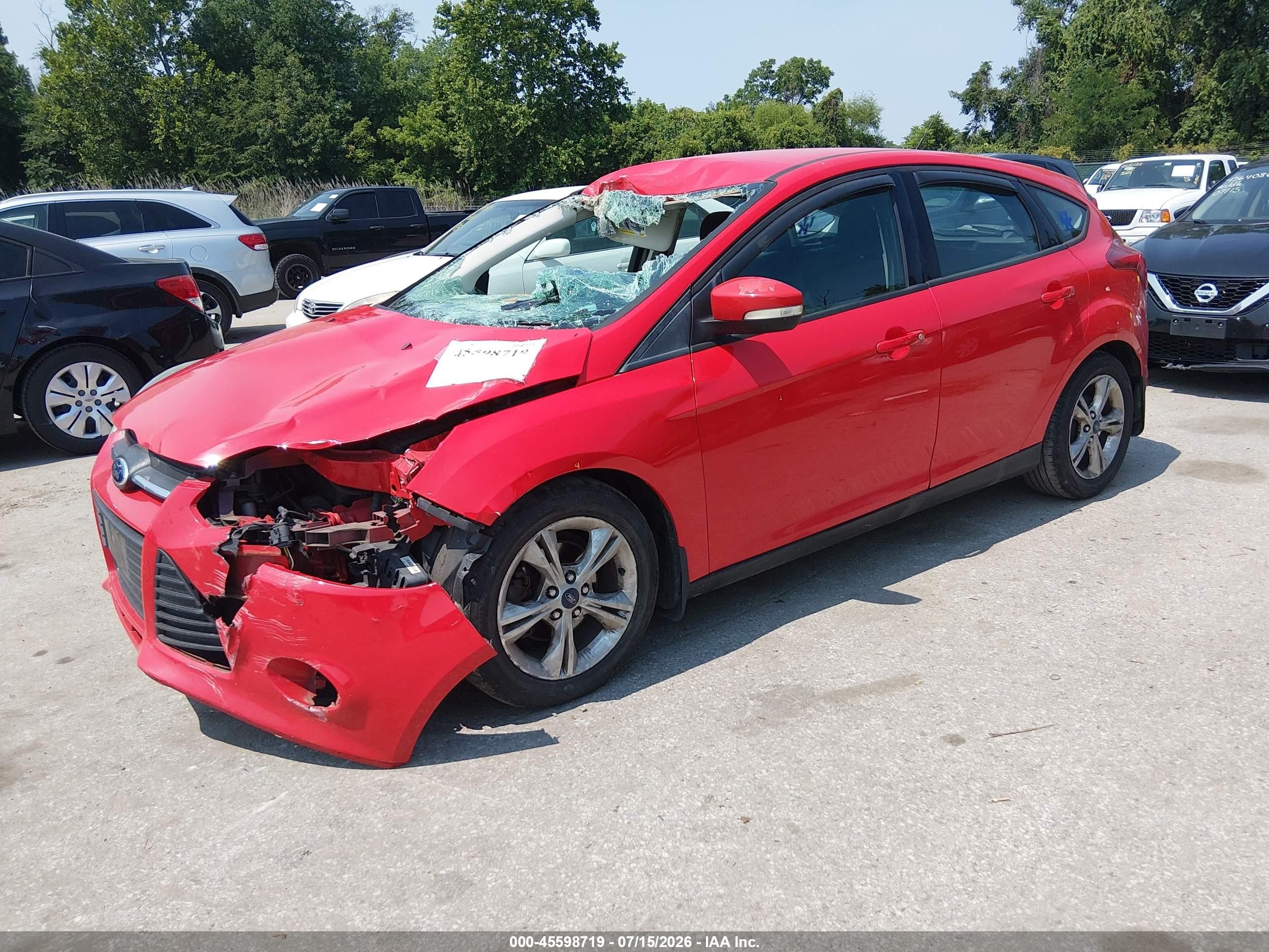 2014 Ford Focus Se Red vin: 1FADP3K28EL446809