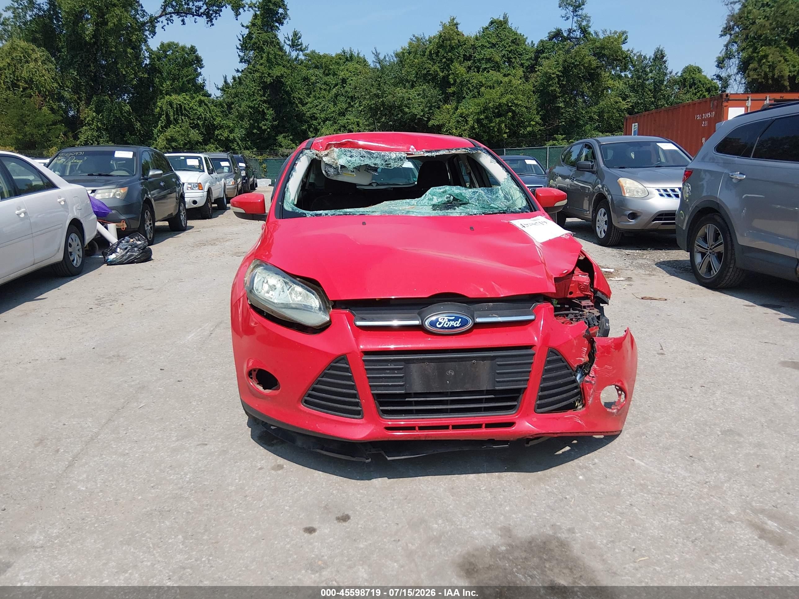2014 Ford Focus Se Red vin: 1FADP3K28EL446809