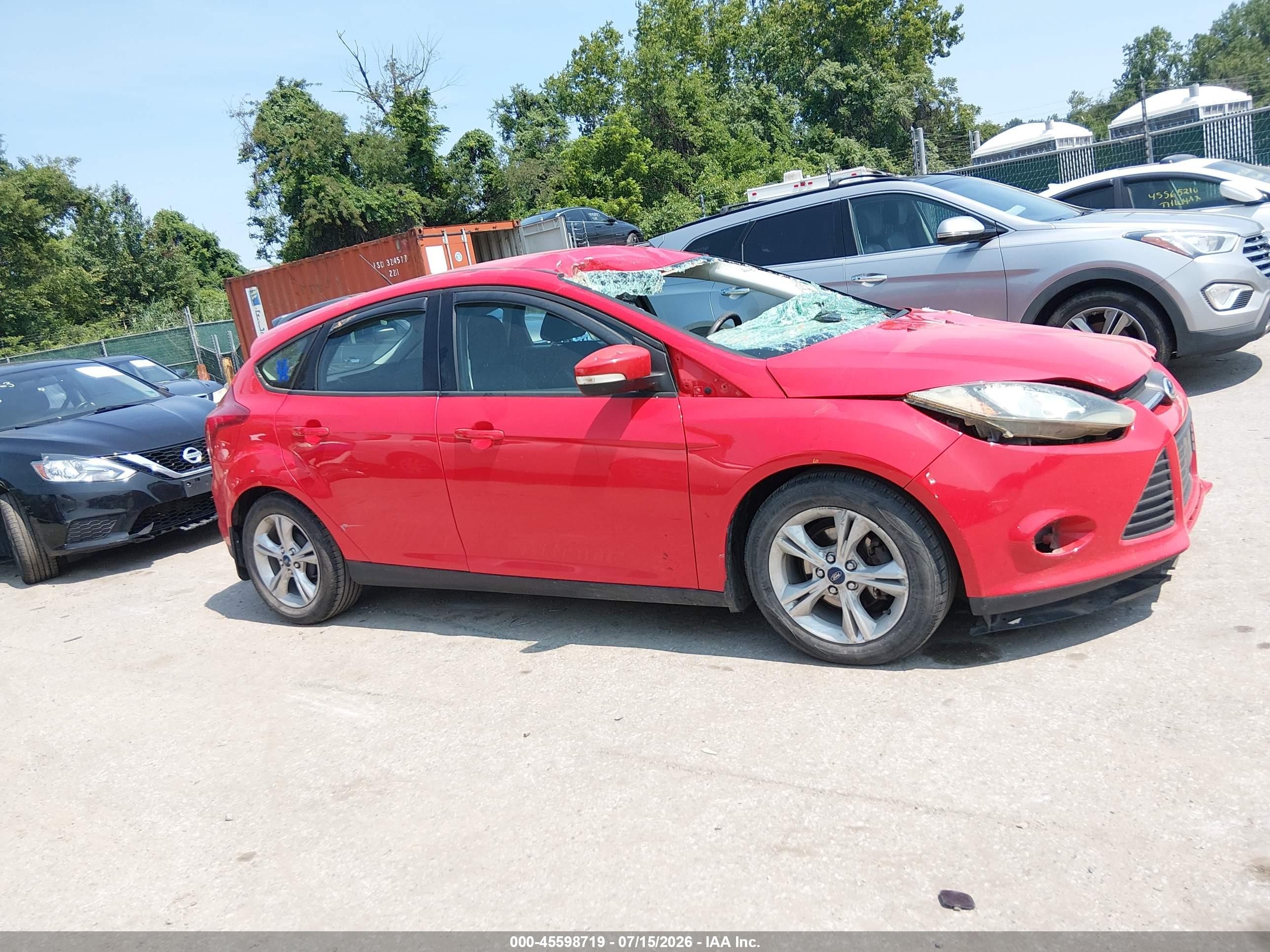 2014 Ford Focus Se Red vin: 1FADP3K28EL446809