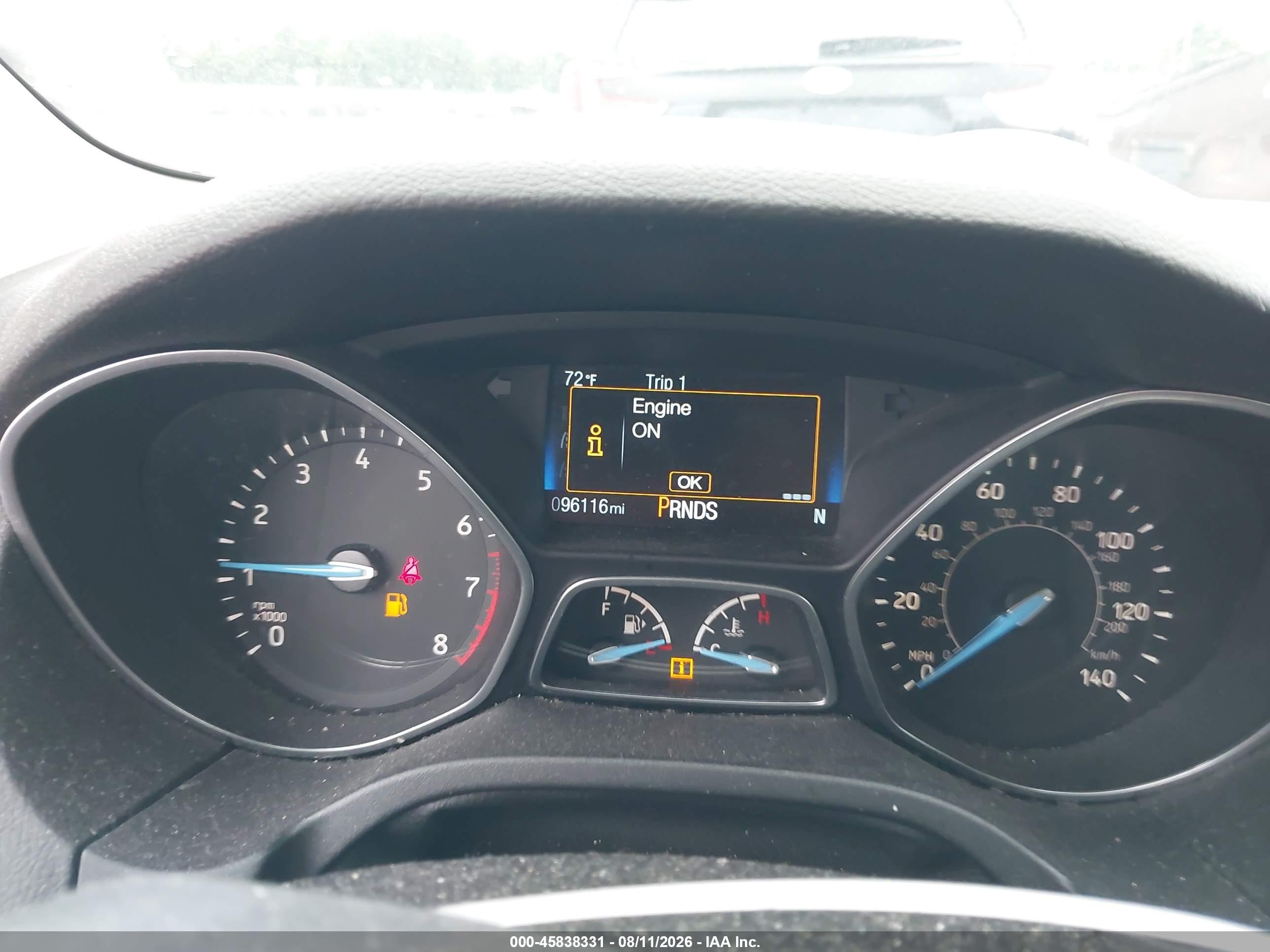 2015 Ford Focus Se Gray vin: 1FADP3K28FL217130