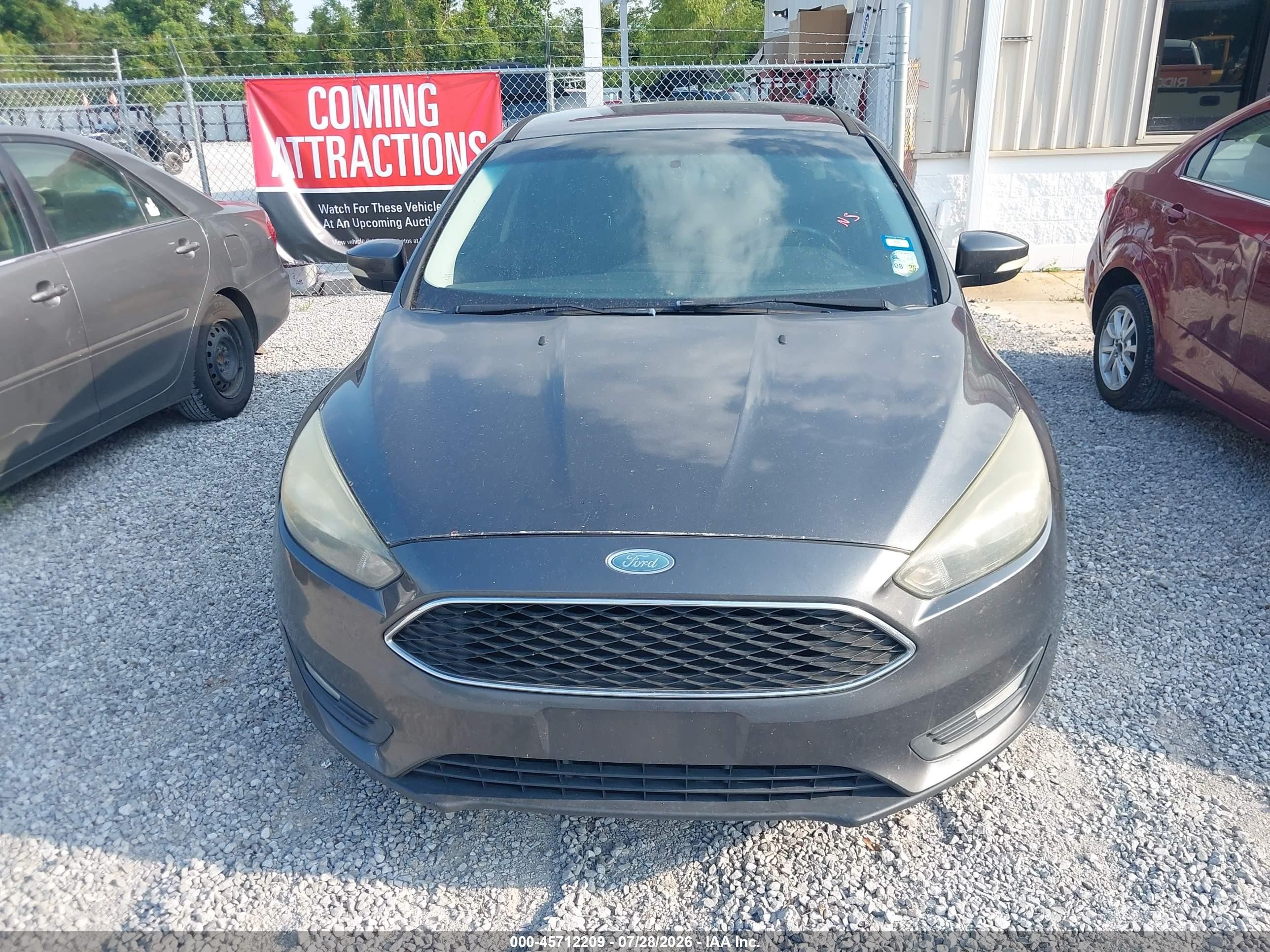 2015 Ford Focus Se Gray vin: 1FADP3K28FL235112