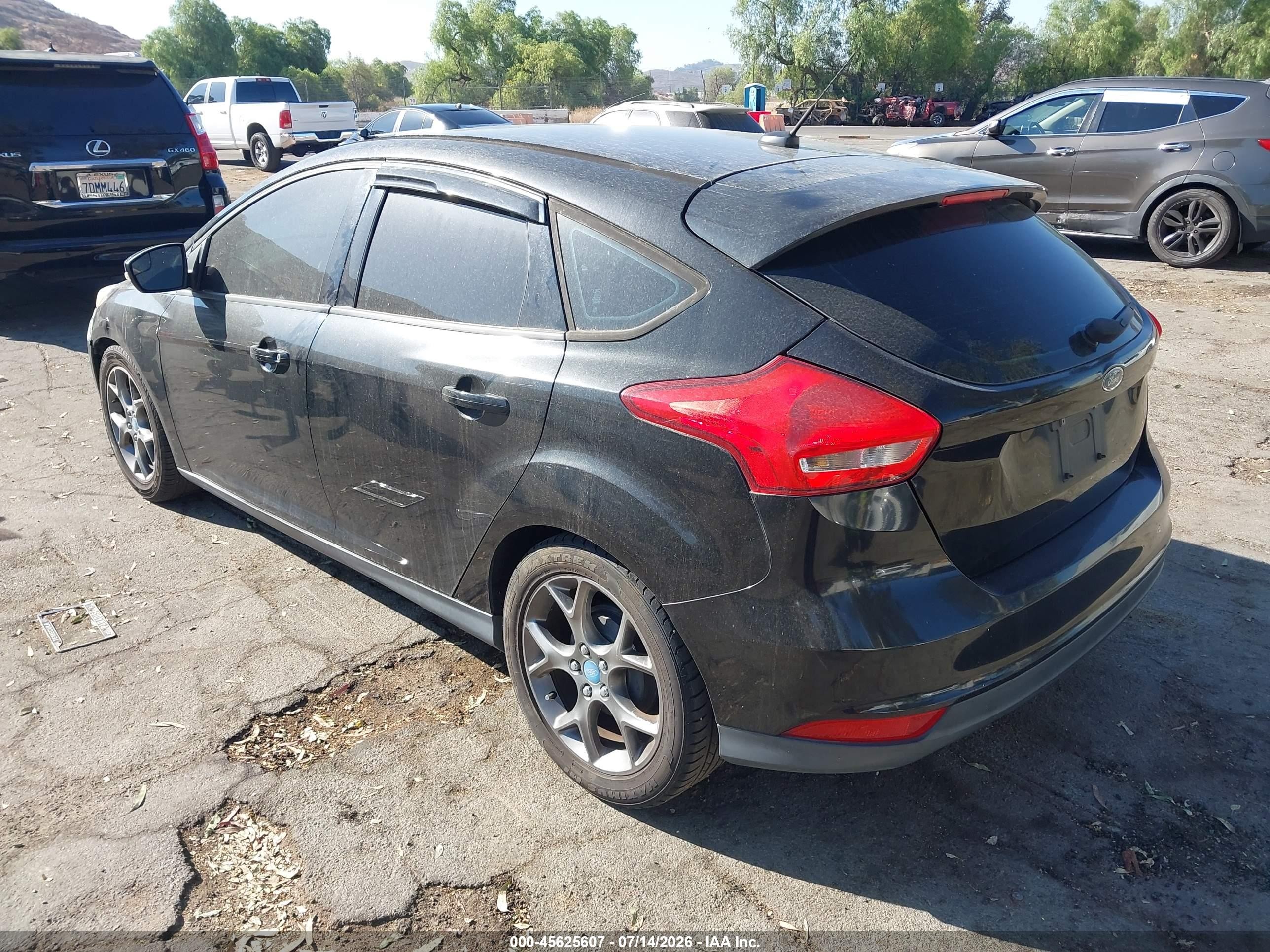 2015 Ford Focus Se Gray vin: 1FADP3K28FL256428