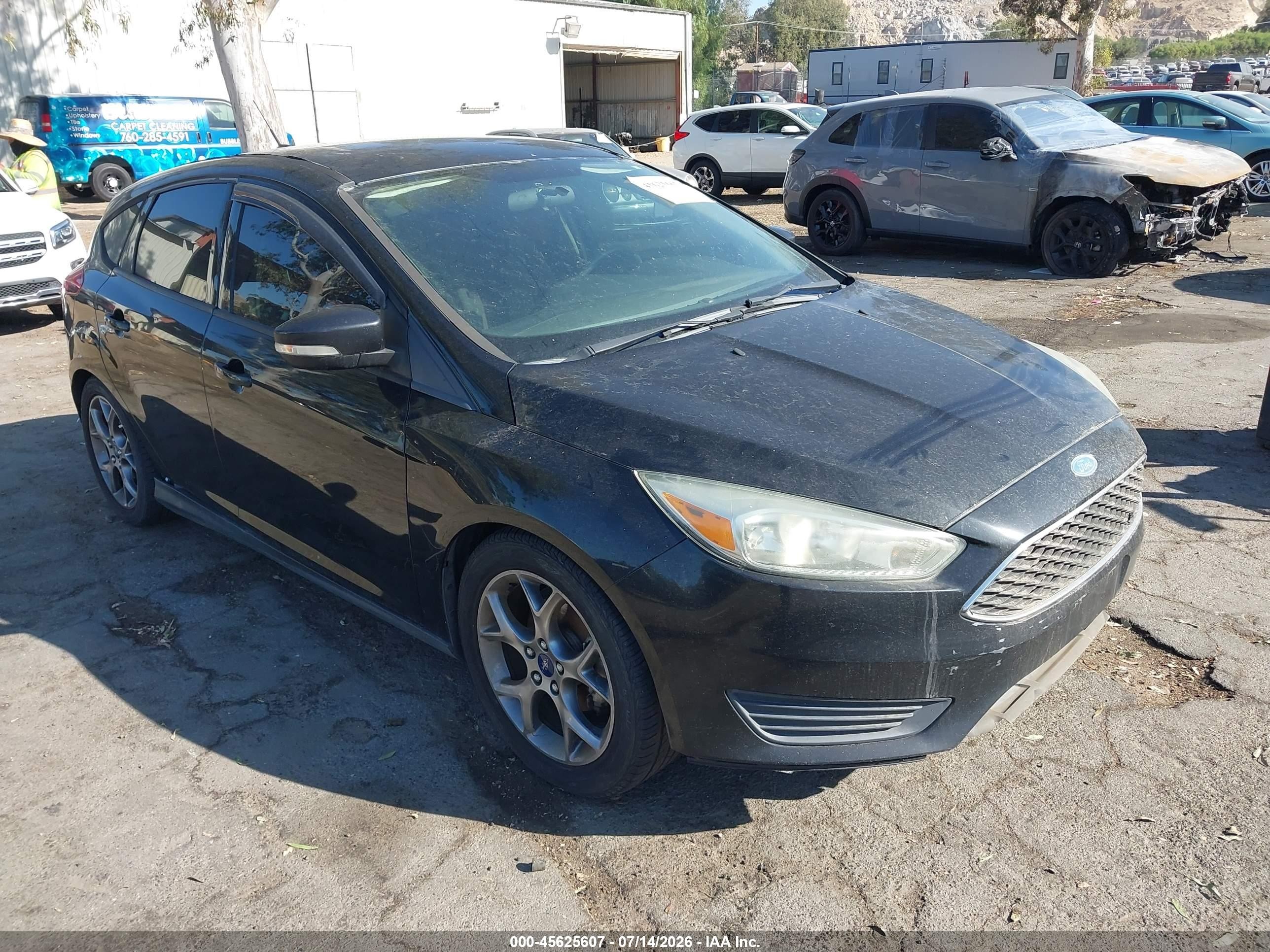 2015 Ford Focus Se Gray vin: 1FADP3K28FL256428
