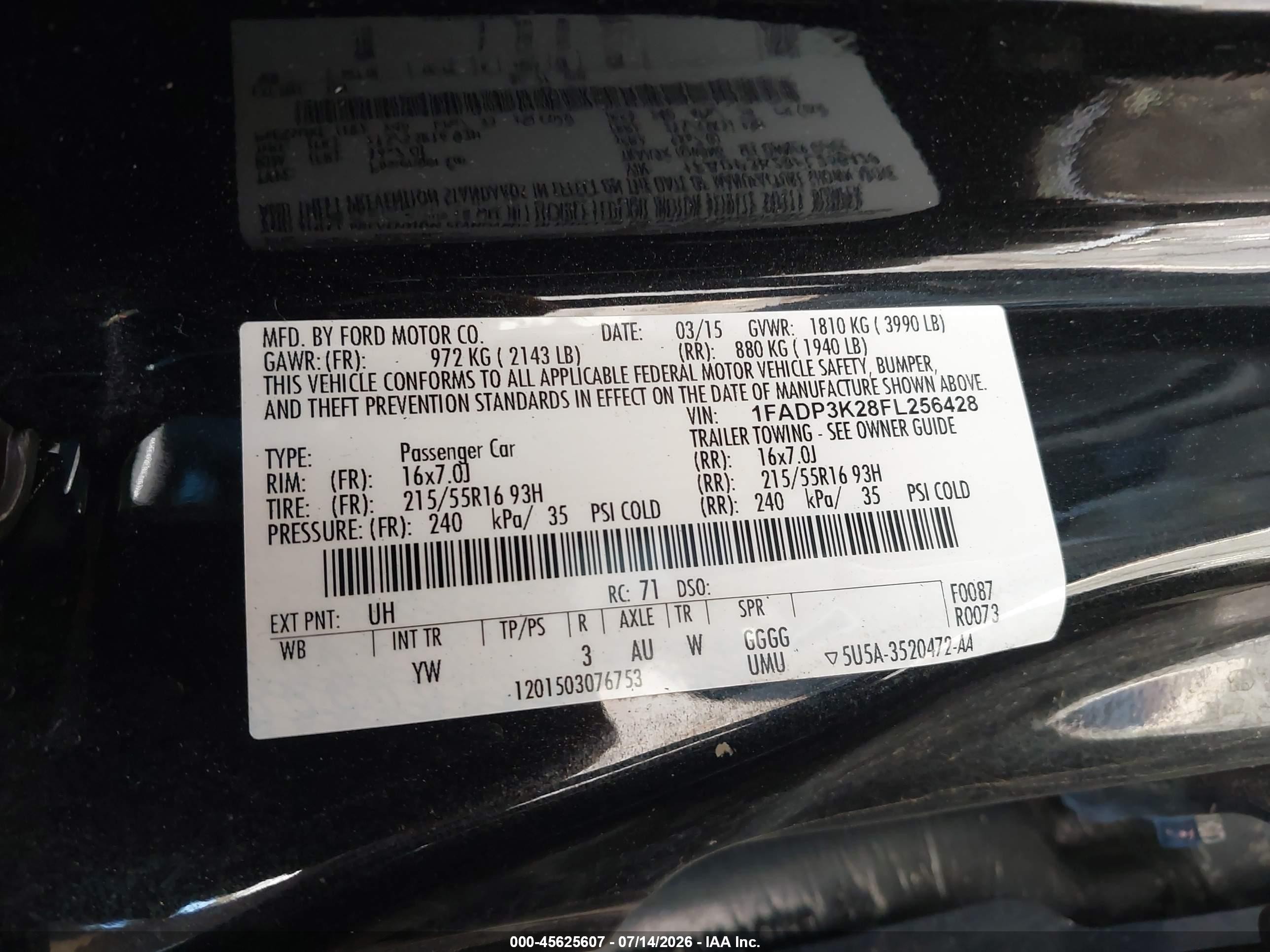 2015 Ford Focus Se Gray vin: 1FADP3K28FL256428