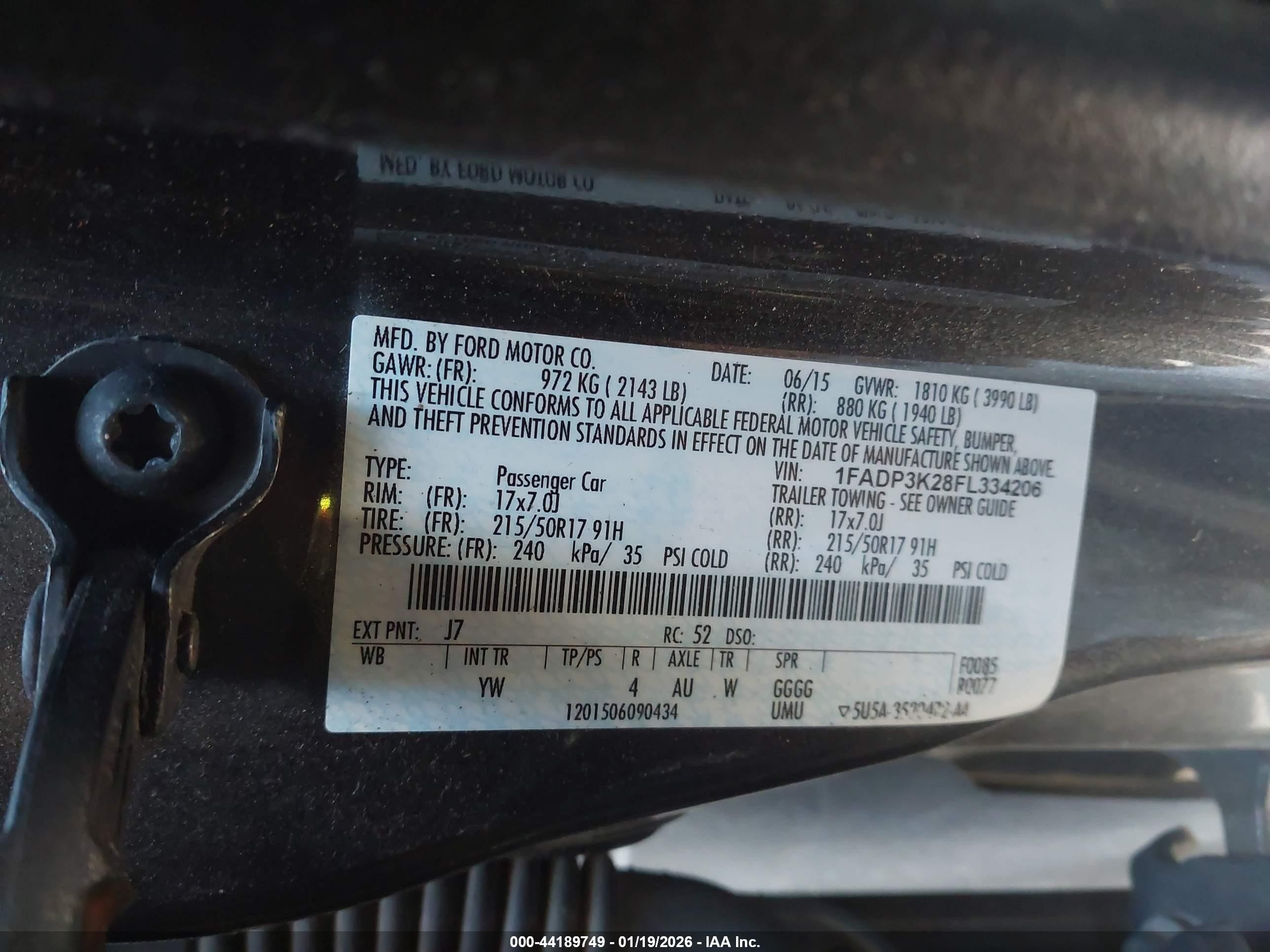 2015 Ford Focus Se Gray vin: 1FADP3K28FL334206