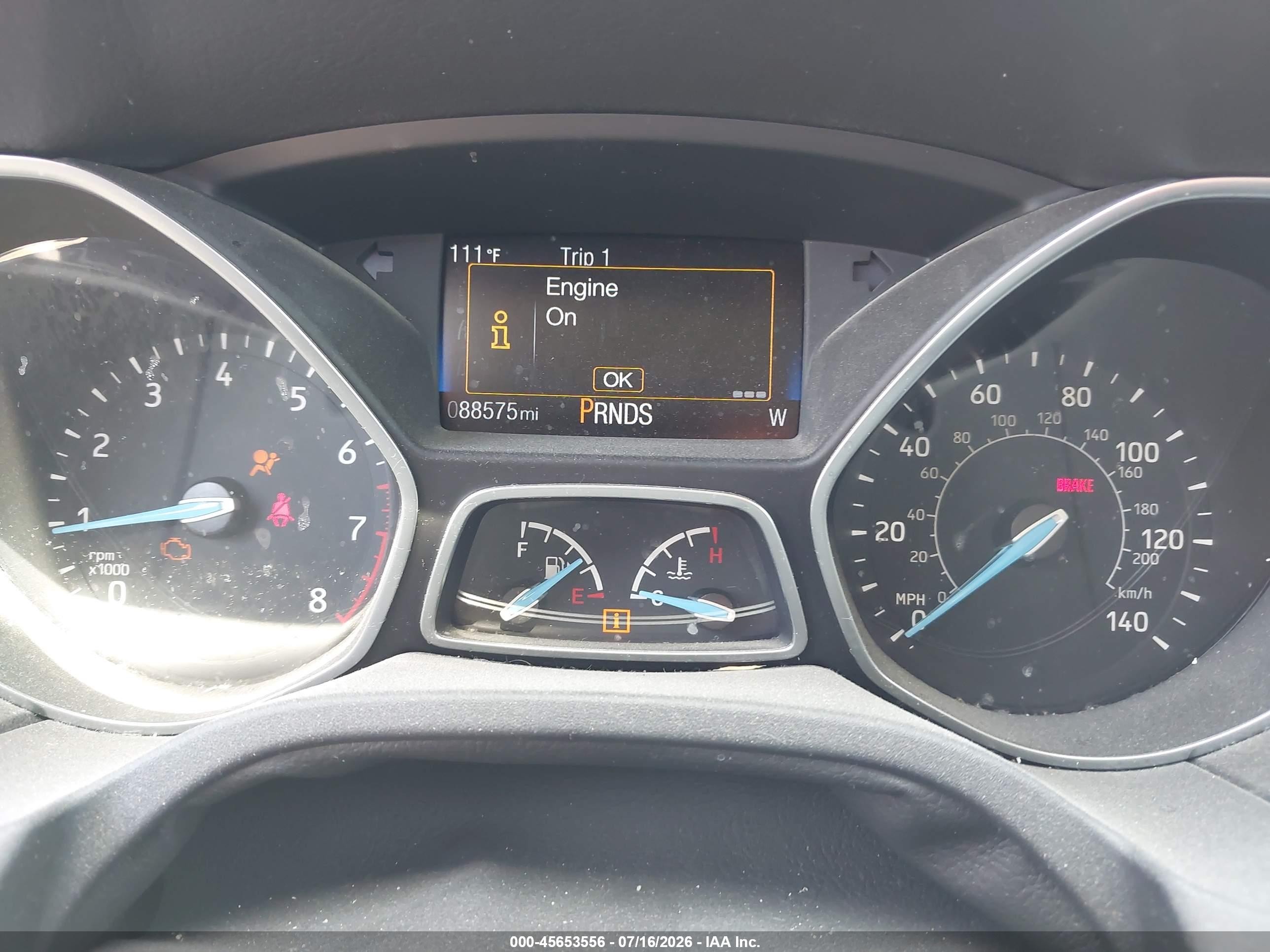2015 Ford Focus Se White vin: 1FADP3K28FL385866
