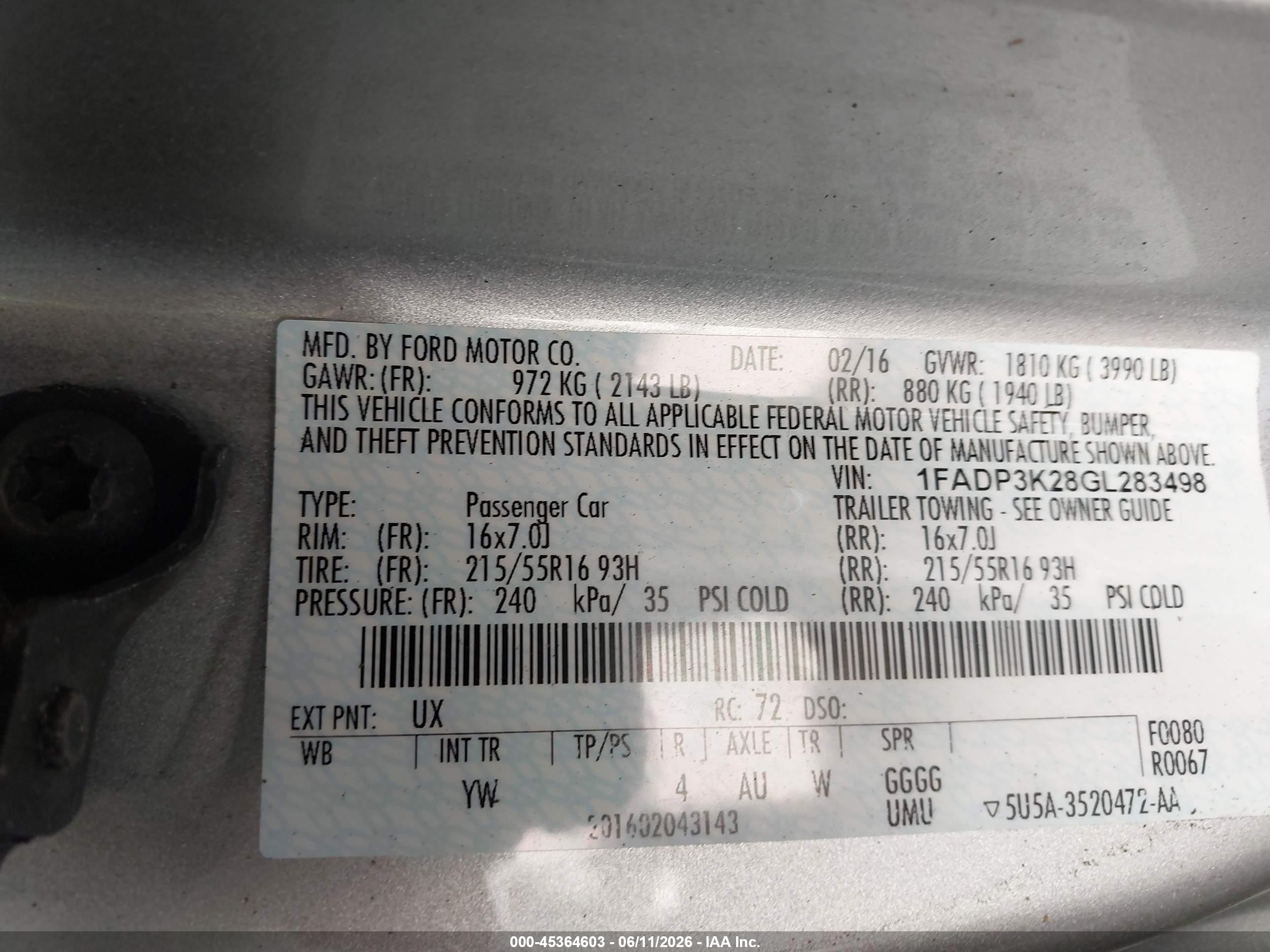 2016 Ford Focus Se Серебряный vin: 1FADP3K28GL283498