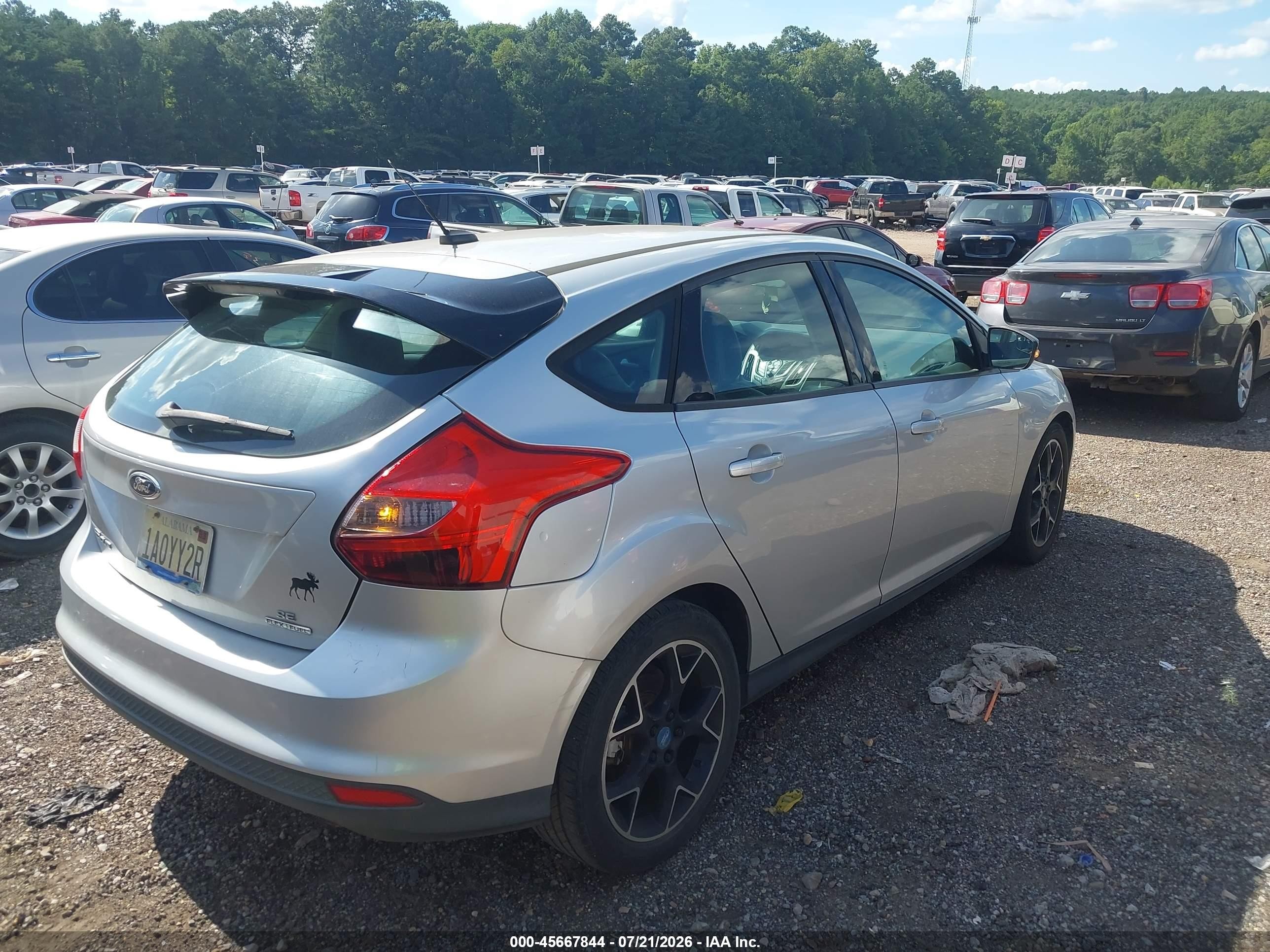 2013 Ford Focus Se Silver vin: 1FADP3K29DL103876