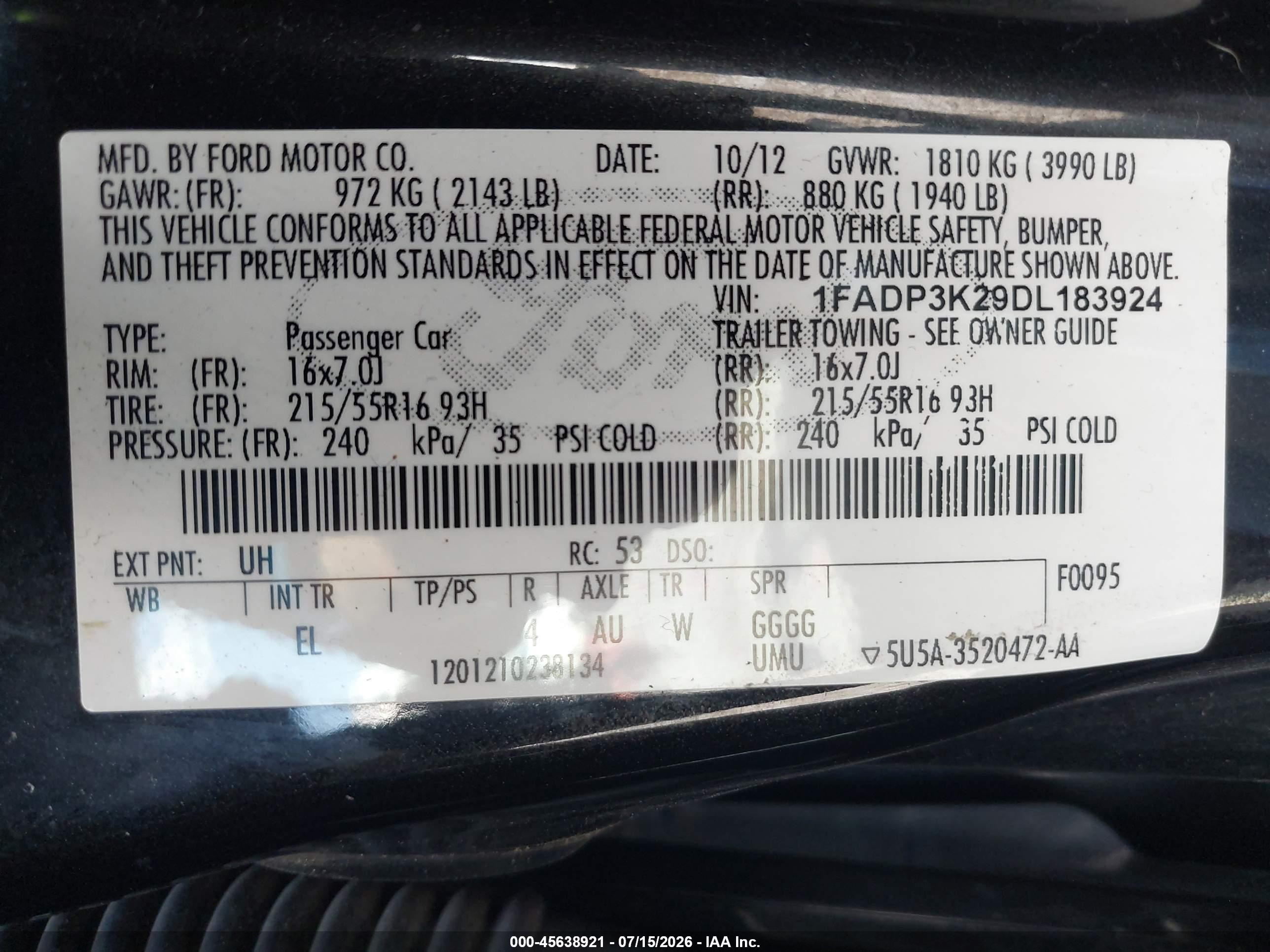 2013 Ford Focus Se Черный vin: 1FADP3K29DL183924