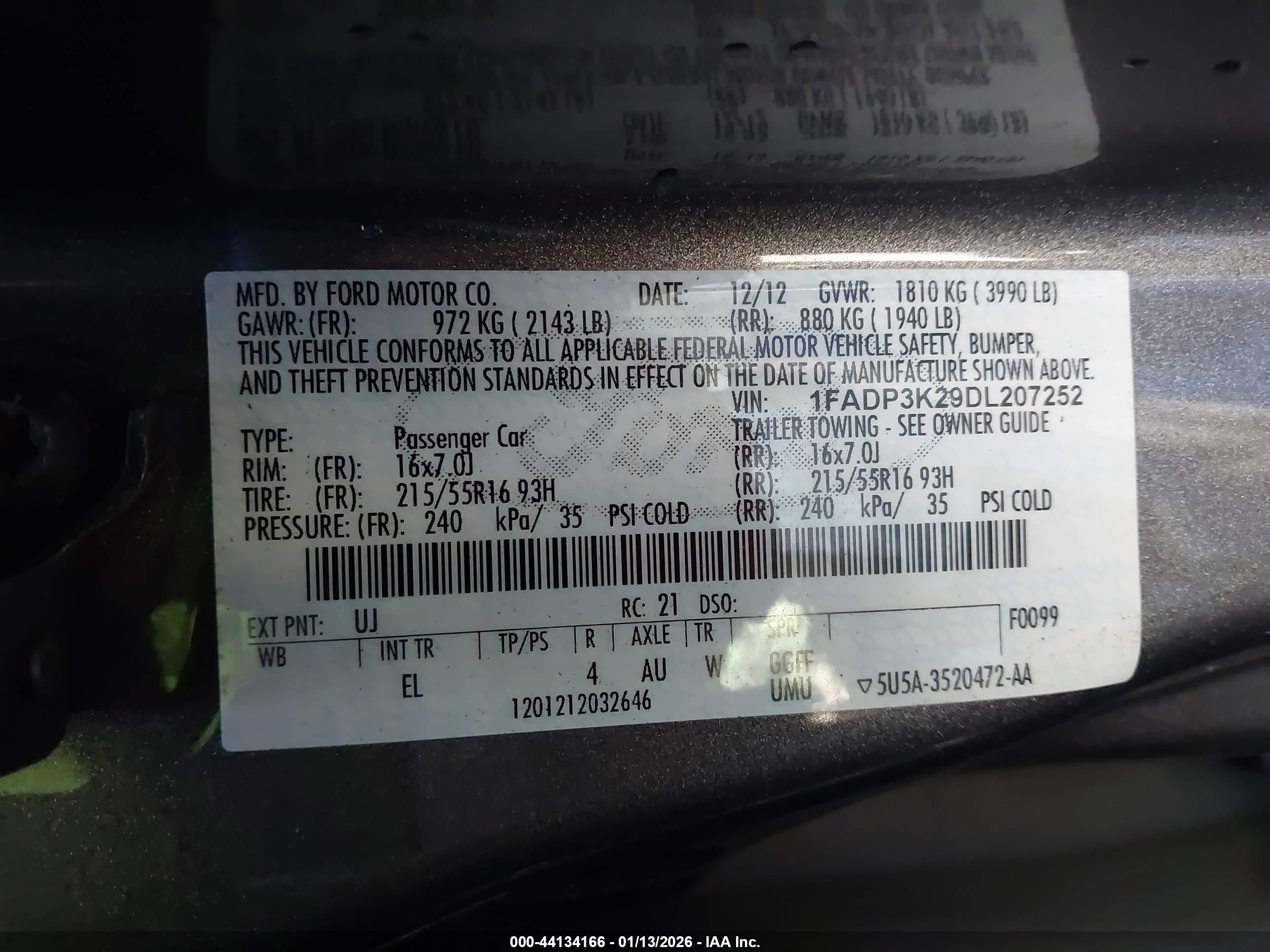 2013 Ford Focus Se Gray vin: 1FADP3K29DL207252