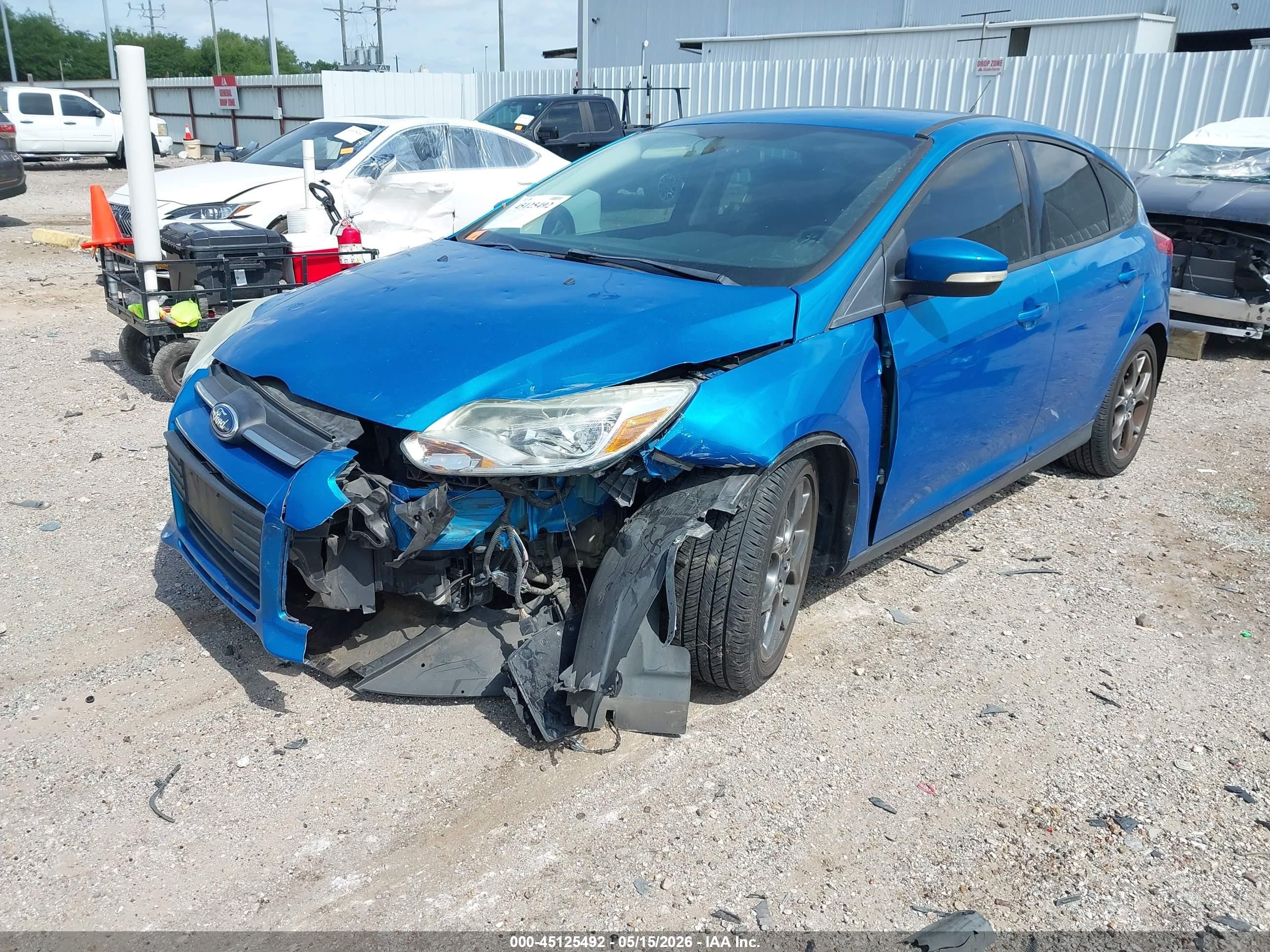 2013 Ford Focus Se Blue vin: 1FADP3K29DL233432