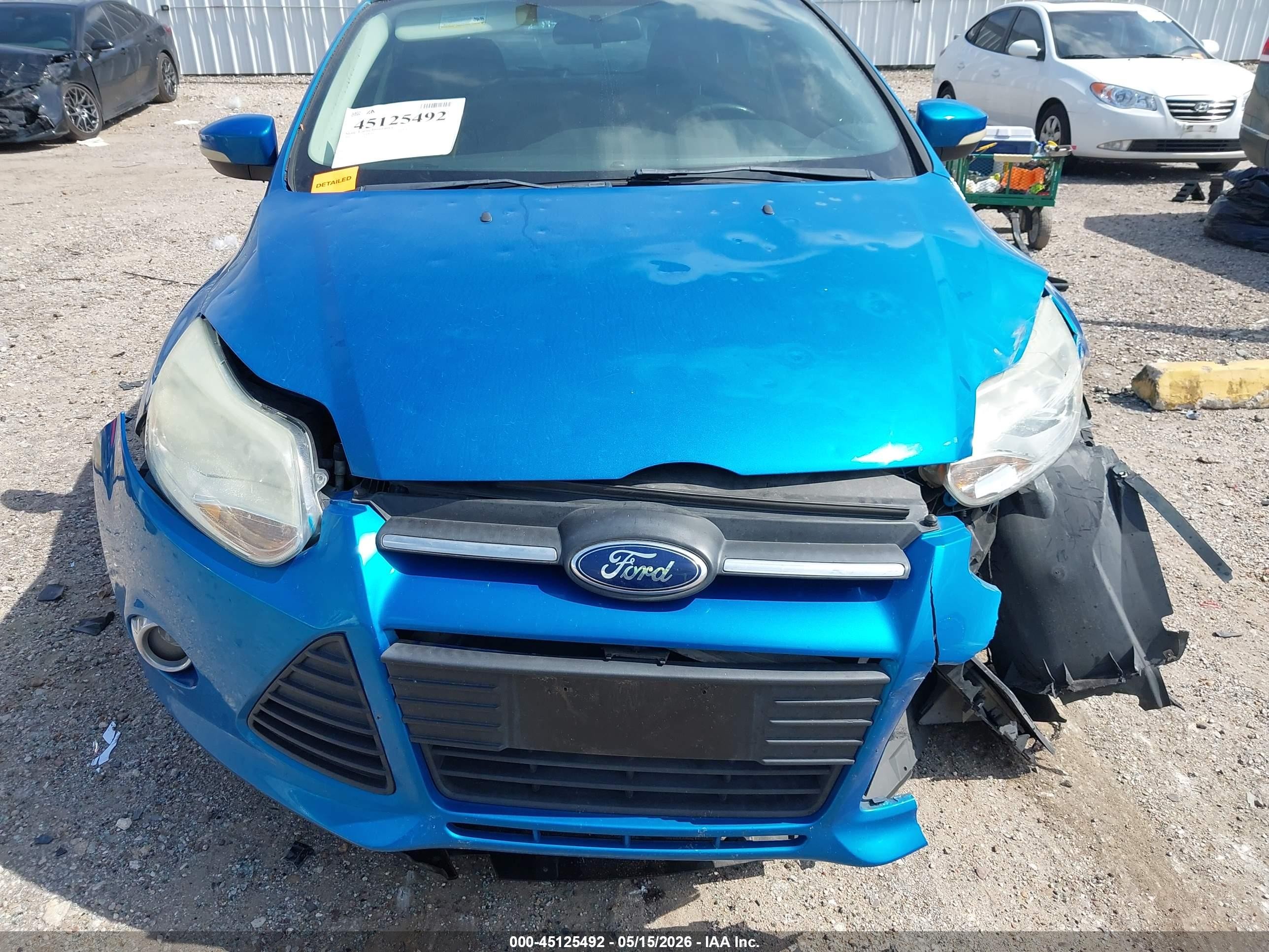 2013 Ford Focus Se Blue vin: 1FADP3K29DL233432