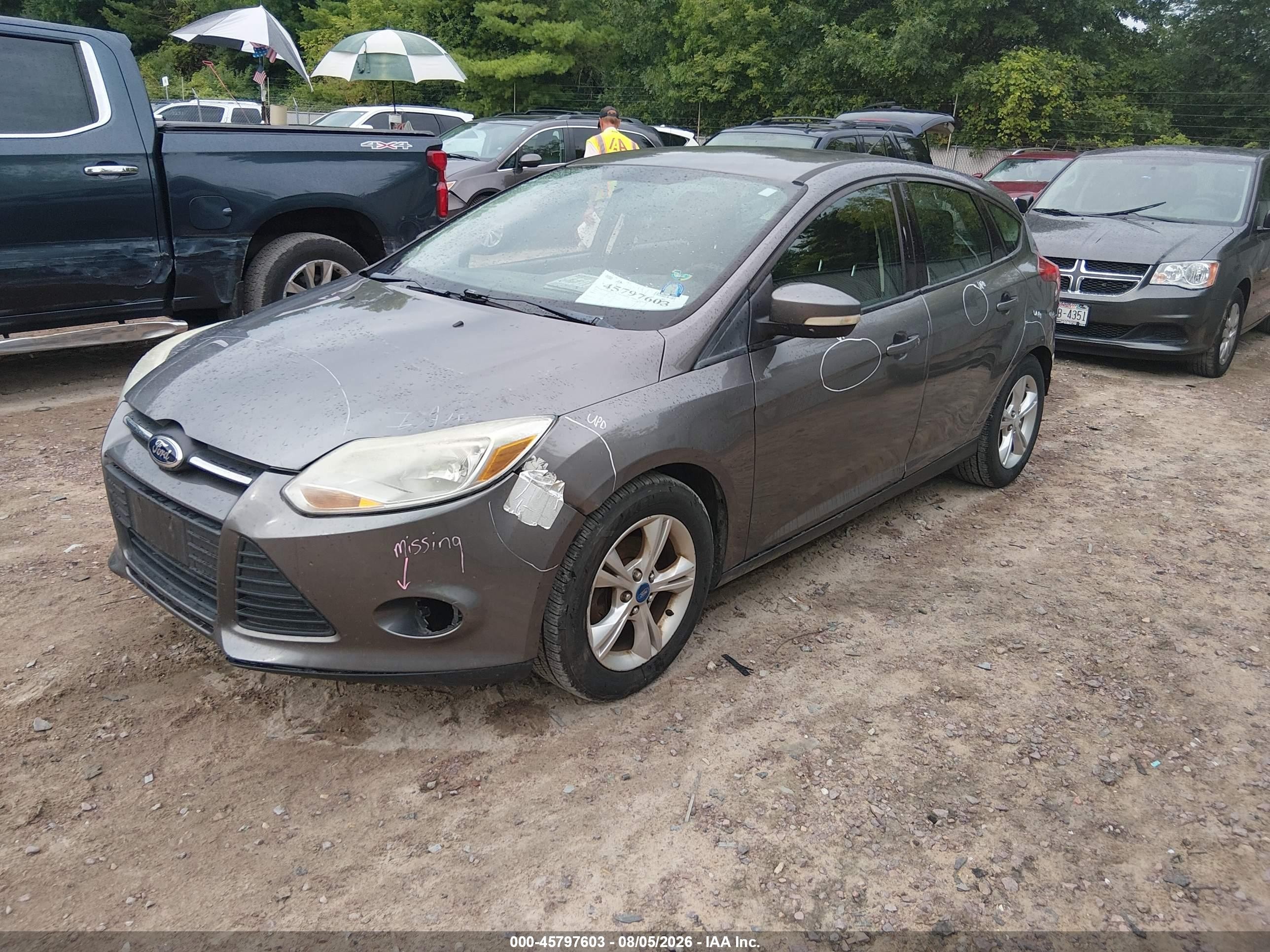 2013 Ford Focus Se Gray vin: 1FADP3K29DL260789