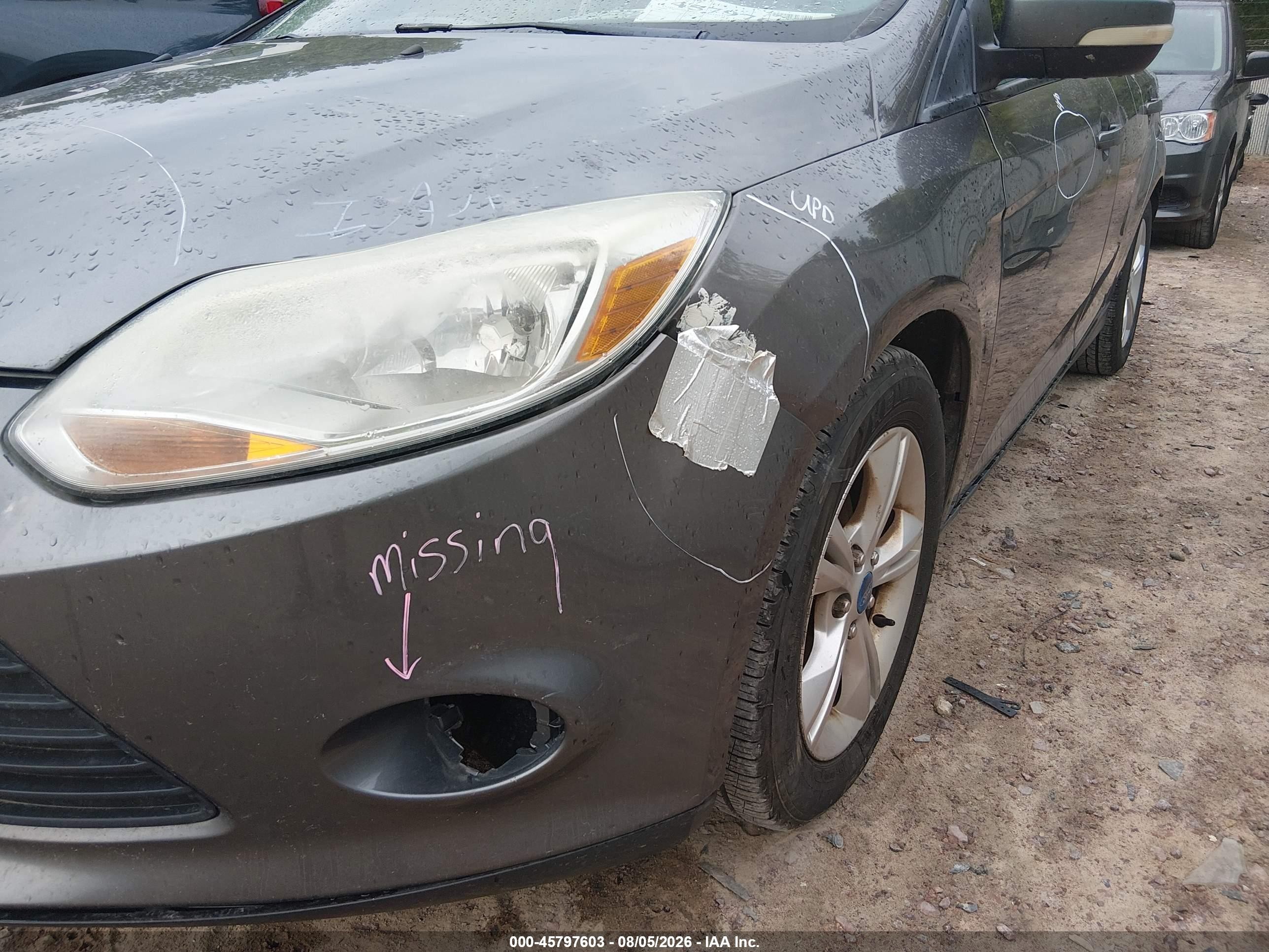 2013 Ford Focus Se Gray vin: 1FADP3K29DL260789